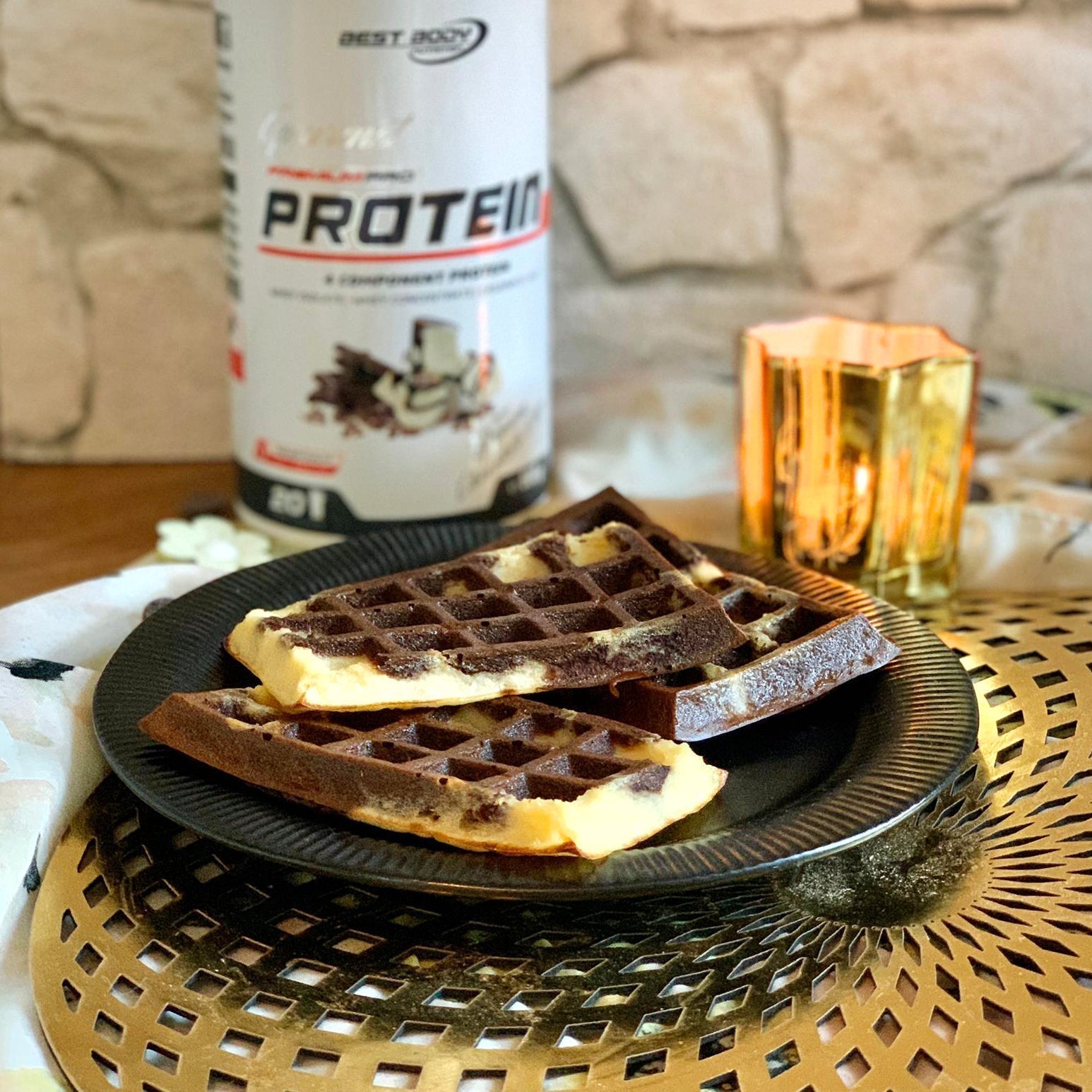 Schoko-Bananen-Waffeln