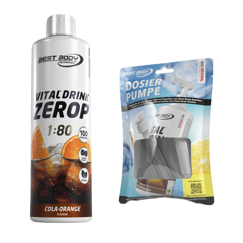 Vital Drink Zerop - Cola Orange - 0,5 L + Dosierpumpe#geschmack_cola-orange