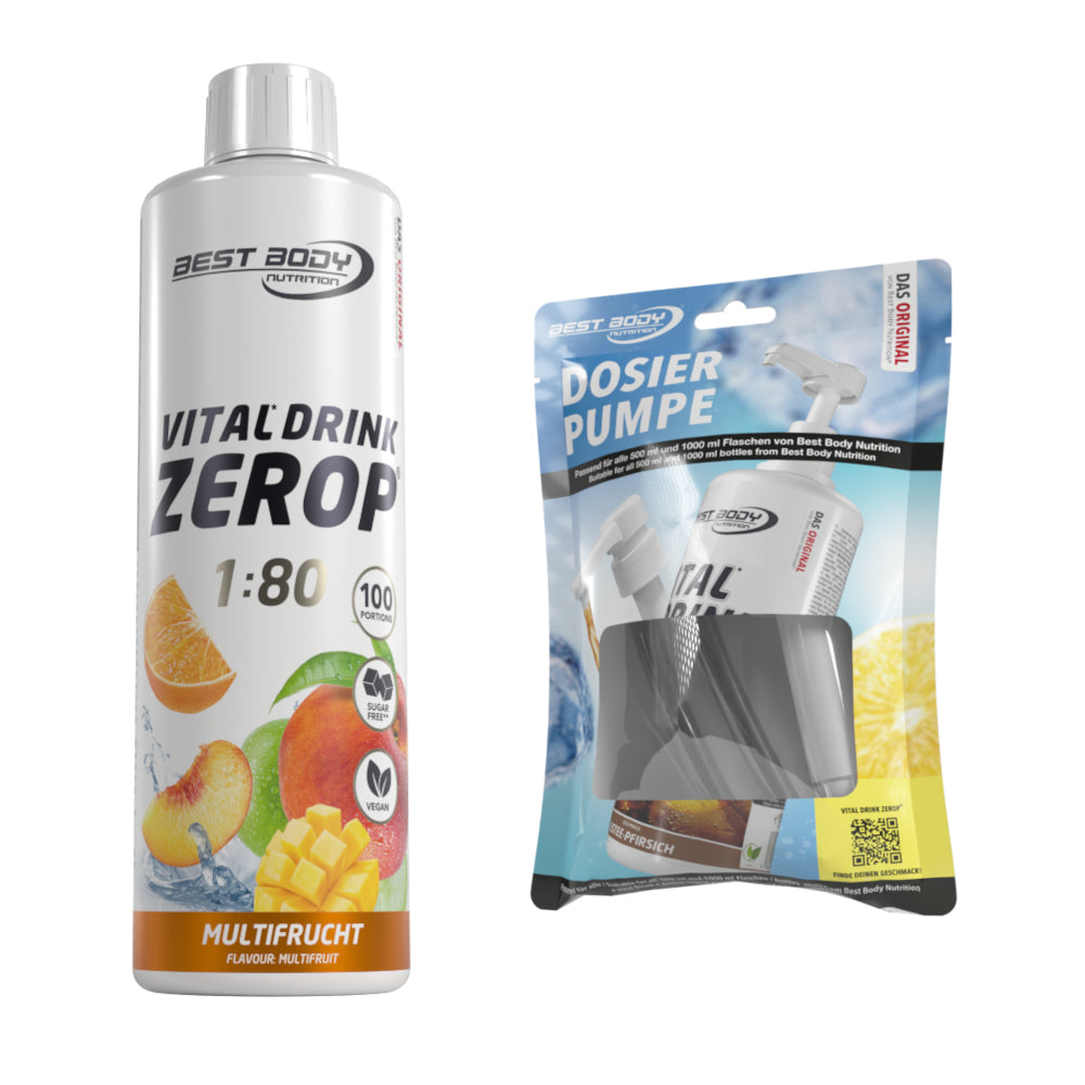 Vital Drink Zerop - Multifrucht - 0,5 L + Dosierpumpe#geschmack_multifrucht