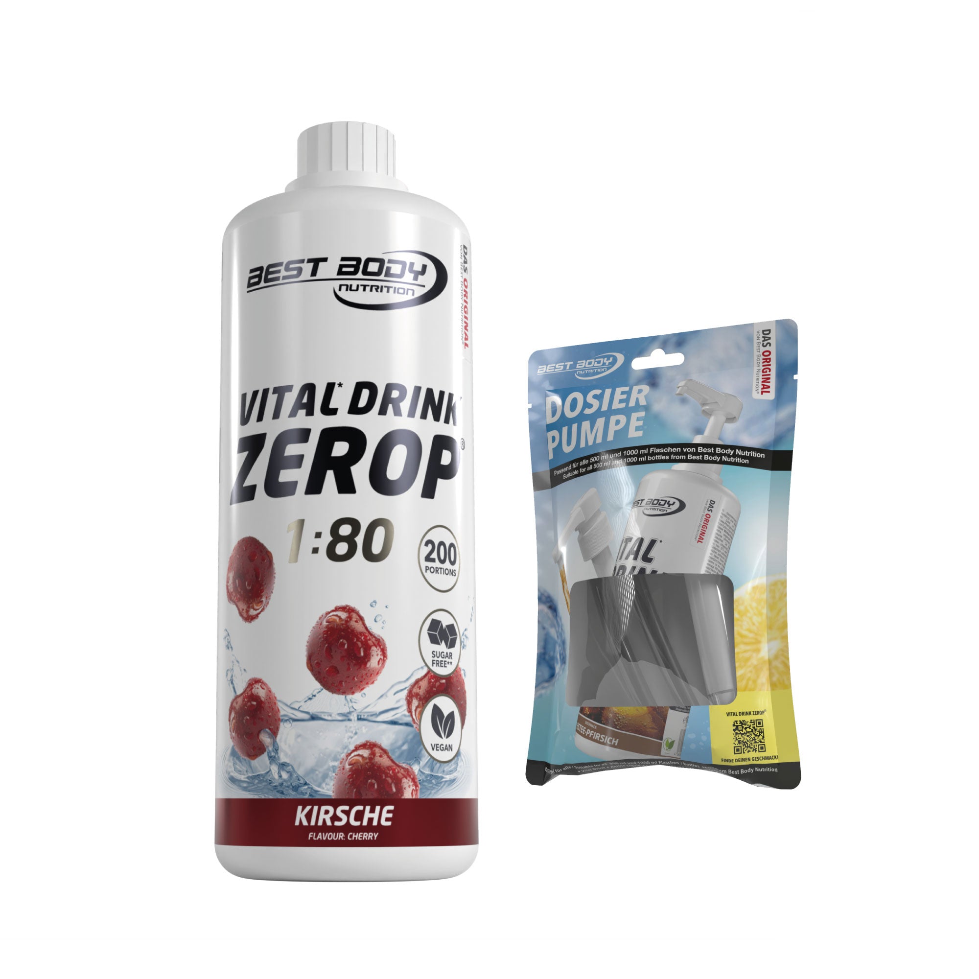 Vital Drink Zerop - Kirsche - 1 L + Dosierpumpe#geschmack_kirsche