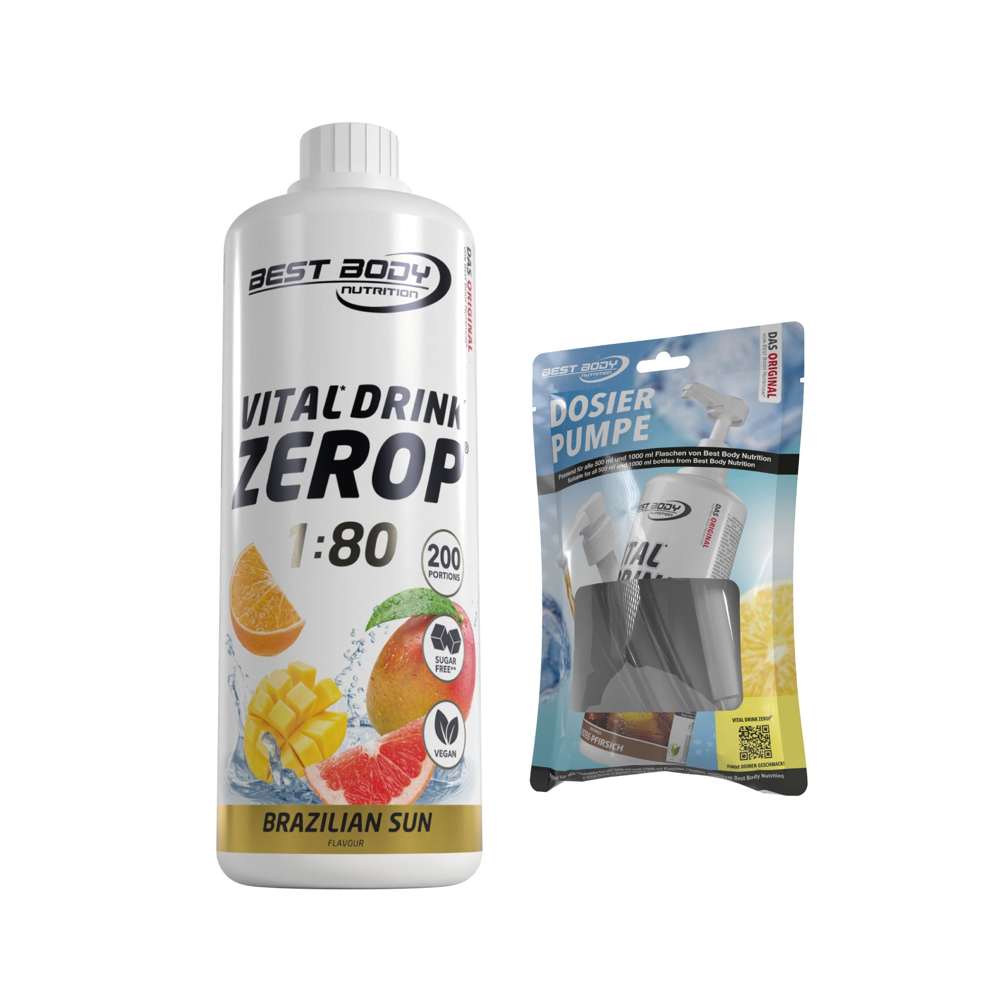 Vital Drink Zerop - Brazilian Sun - 1 L + Dosierpumpe#geschmack_brazilian-sun