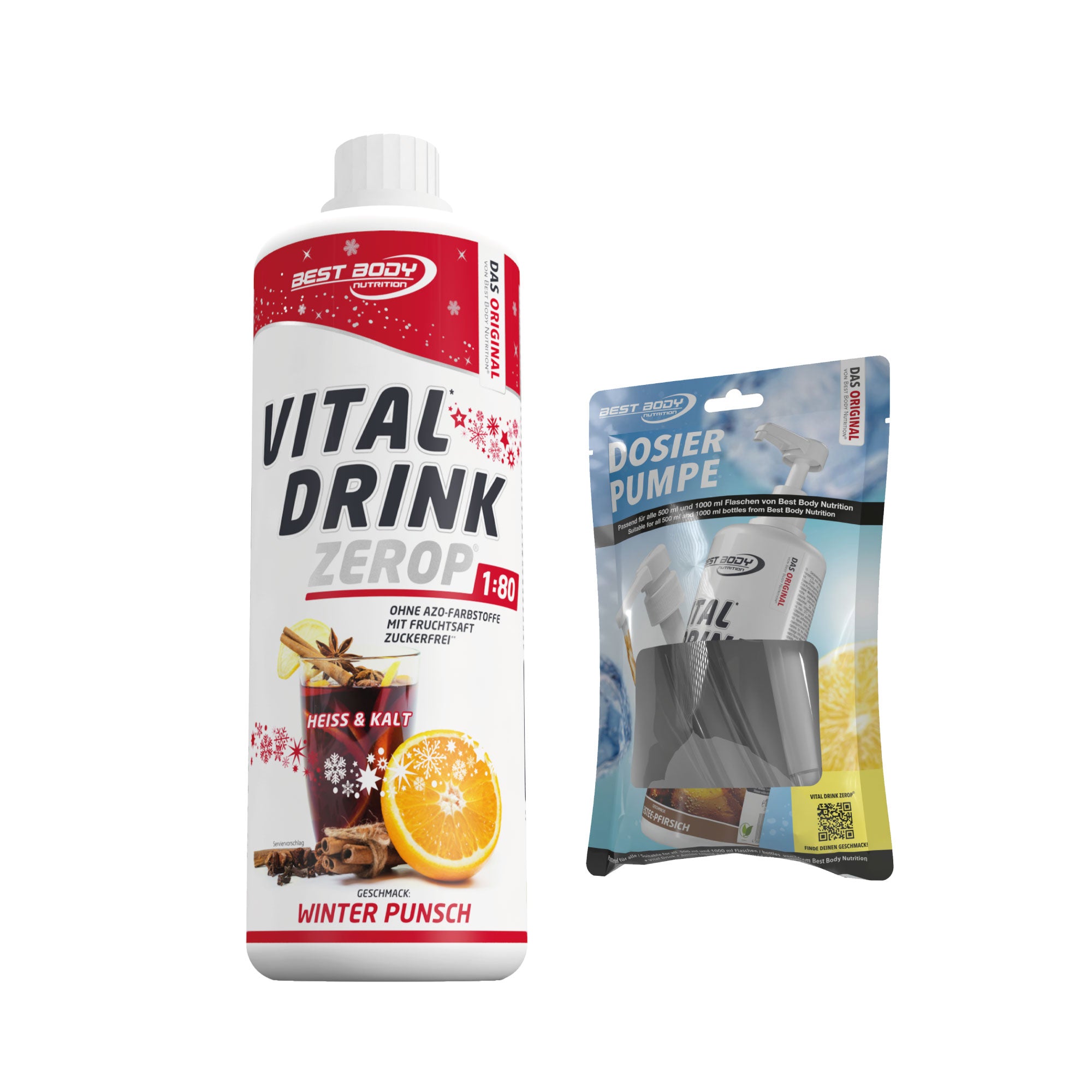 Vital Drink Zerop - Winter Punsch - 1 L + Dosierpumpe#geschmack_winter-punsch