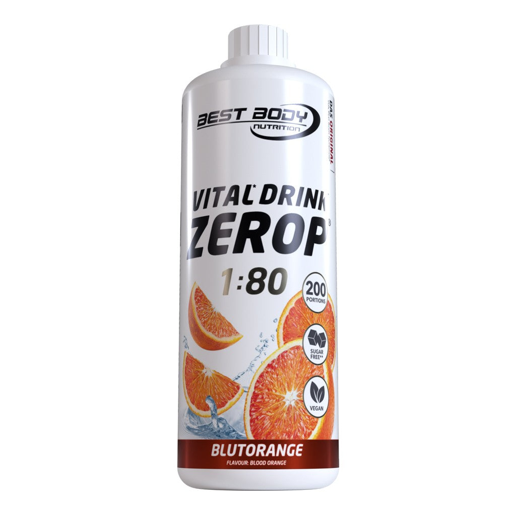 Vital Drink Zerop - Blutorange - 1000 ml Flasche#geschmack_blutorange