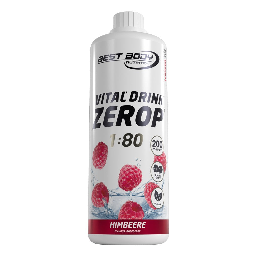Vital Drink Zerop - Himbeere - 1000 ml Flasche#geschmack_himbeere