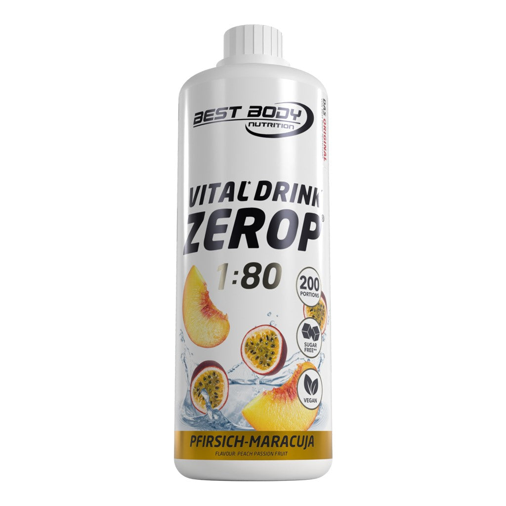 Vital Drink Zerop - Pfirsich Maracuja - 1000 ml Flasche#geschmack_pfirsich-maracuja