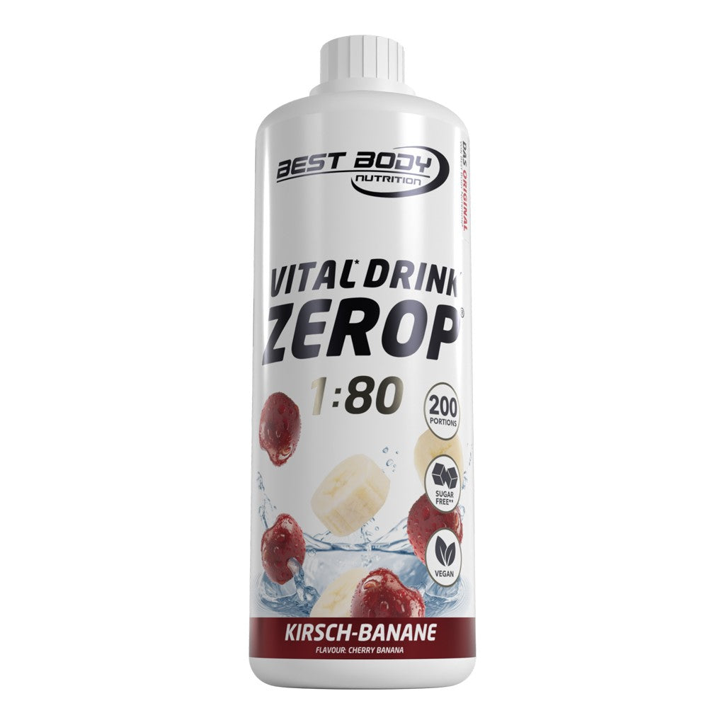 Vital Drink Zerop - Kirsche Banane - 1000 ml Flasche#geschmack_kirsche-banane