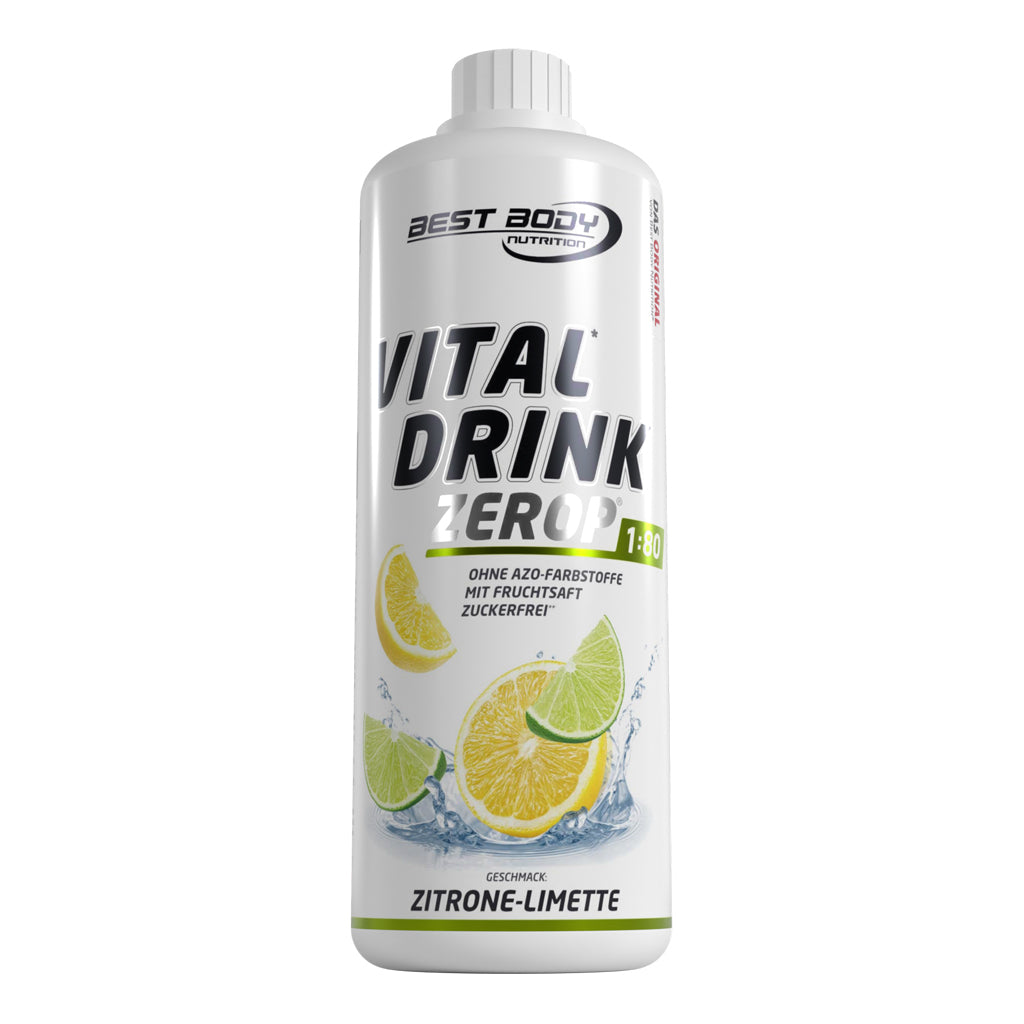 Vital Drink Zerop - Zitrone Limette - 1000 ml Flasche#geschmack_zitrone-limette