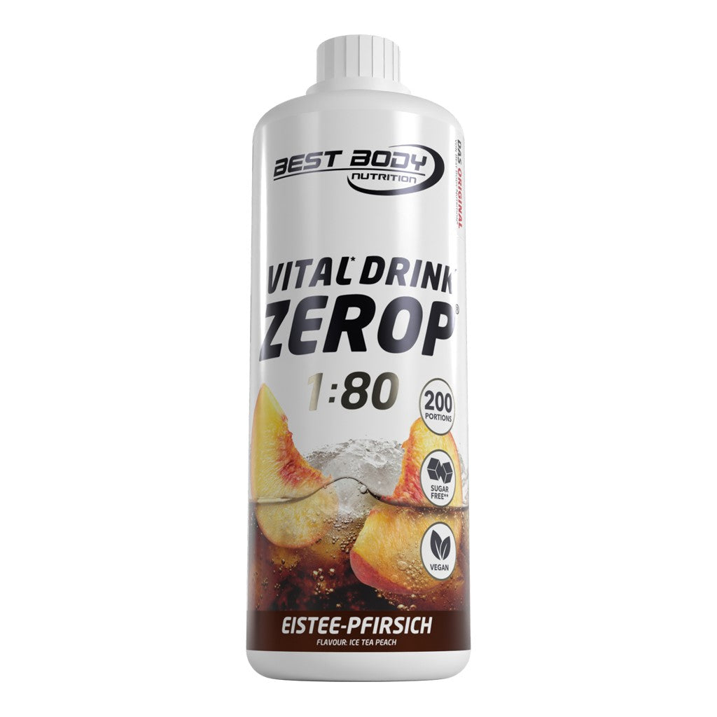 Vital Drink Zerop - Eistee Pfirsich - 1000 ml Flasche#geschmack_eistee-pfirsich