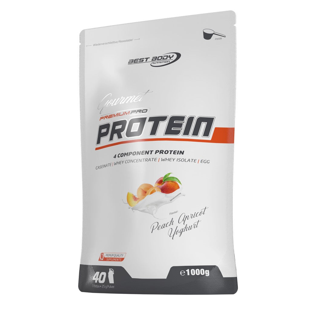 Gourmet Premium Pro Protein - Peach Apricot Yoghurt - 1000 g Zipp-Beutel#geschmack_peach-apricot-yoghurt