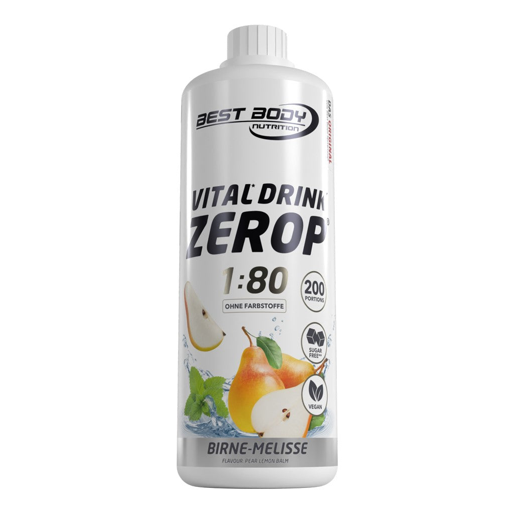 Vital Drink Zerop - Birne Melisse - 1000 ml Flasche#geschmack_birne-melisse