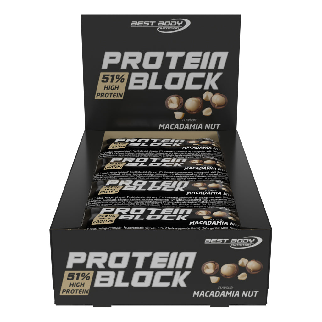 Protein Block - Macadamia Nuss - 90 g Riegel#geschmack_macadamia-nut