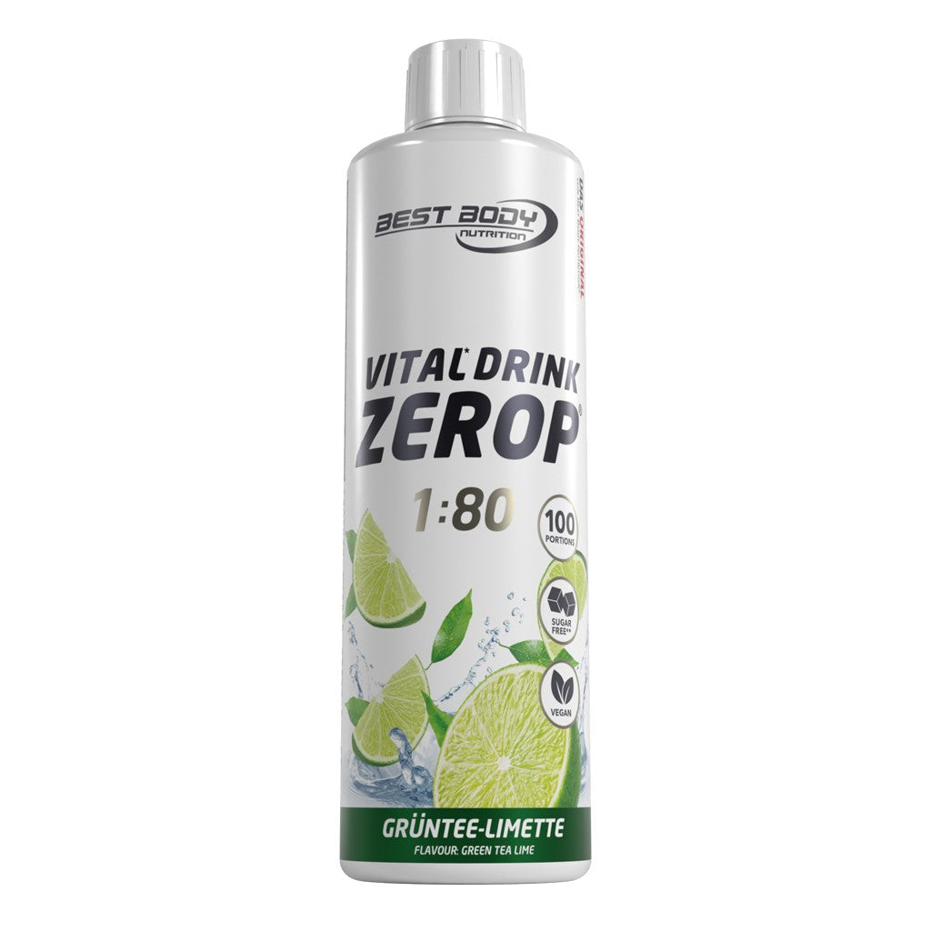 Vital Drink Zerop - Grüntee Limette - 500 ml Flasche#geschmack_gr-ntee-limette