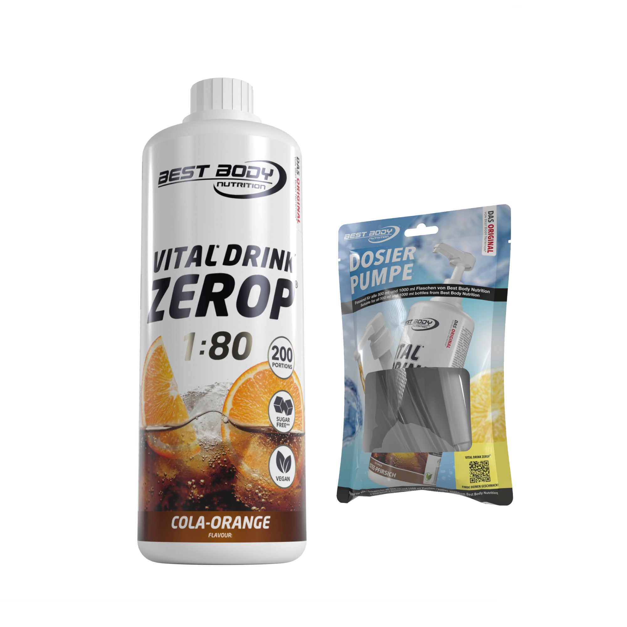 Vital Drink Zerop - Cola Orange - 1 L + Dosierpumpe#geschmack_cola-orange