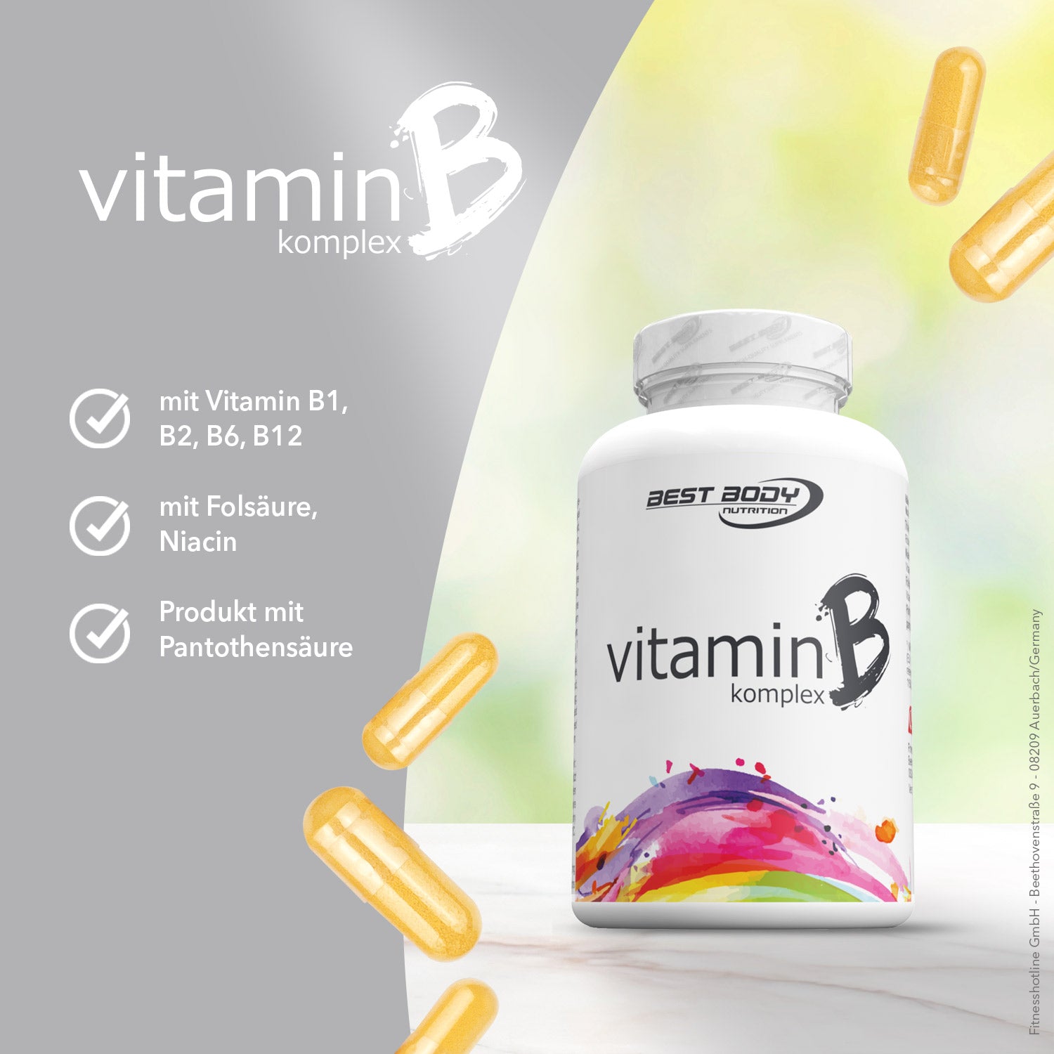Vitamin B Komplex Kapseln - 100 Stück/Dose#_