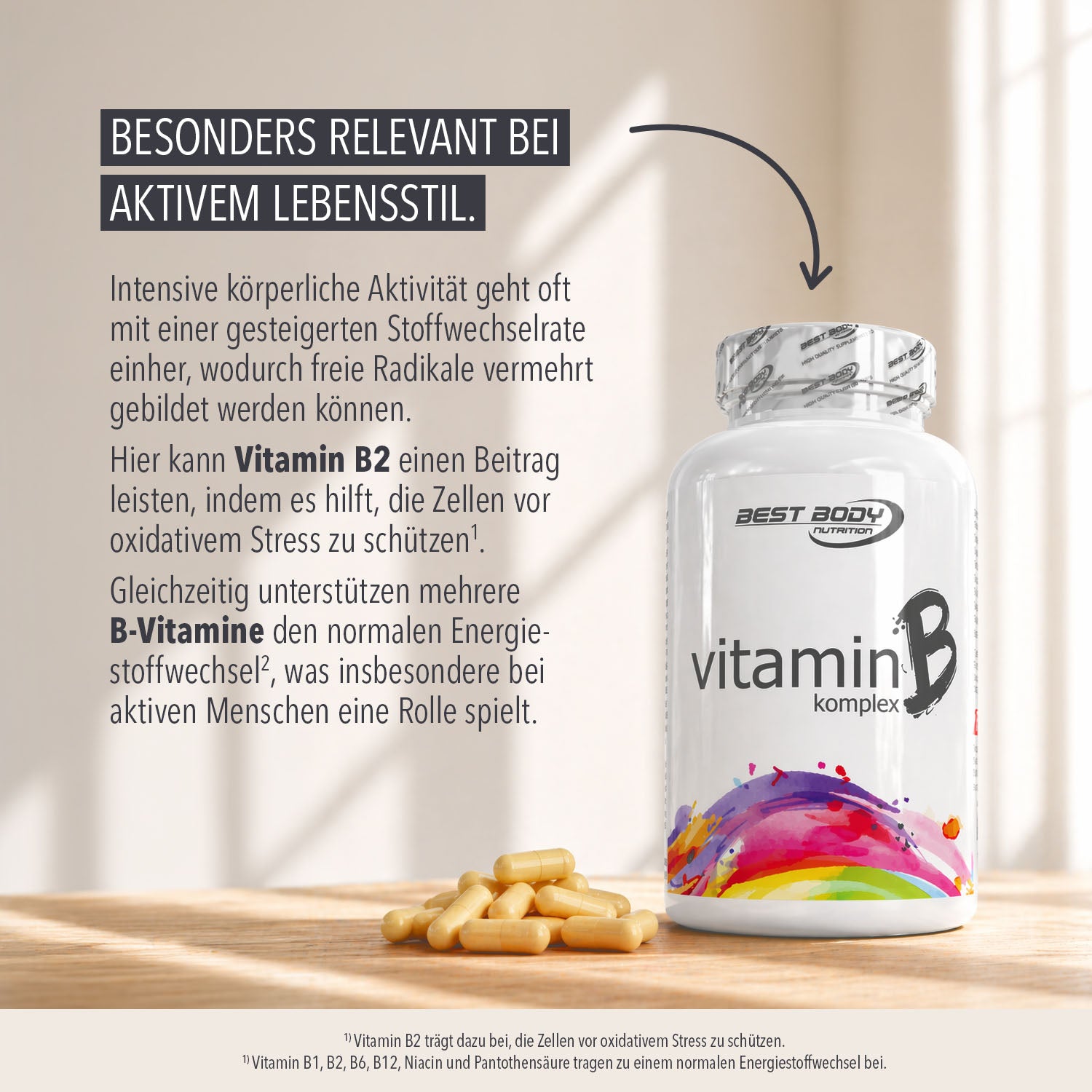 Vitamin B Komplex Kapseln - 100 Stück/Dose#_