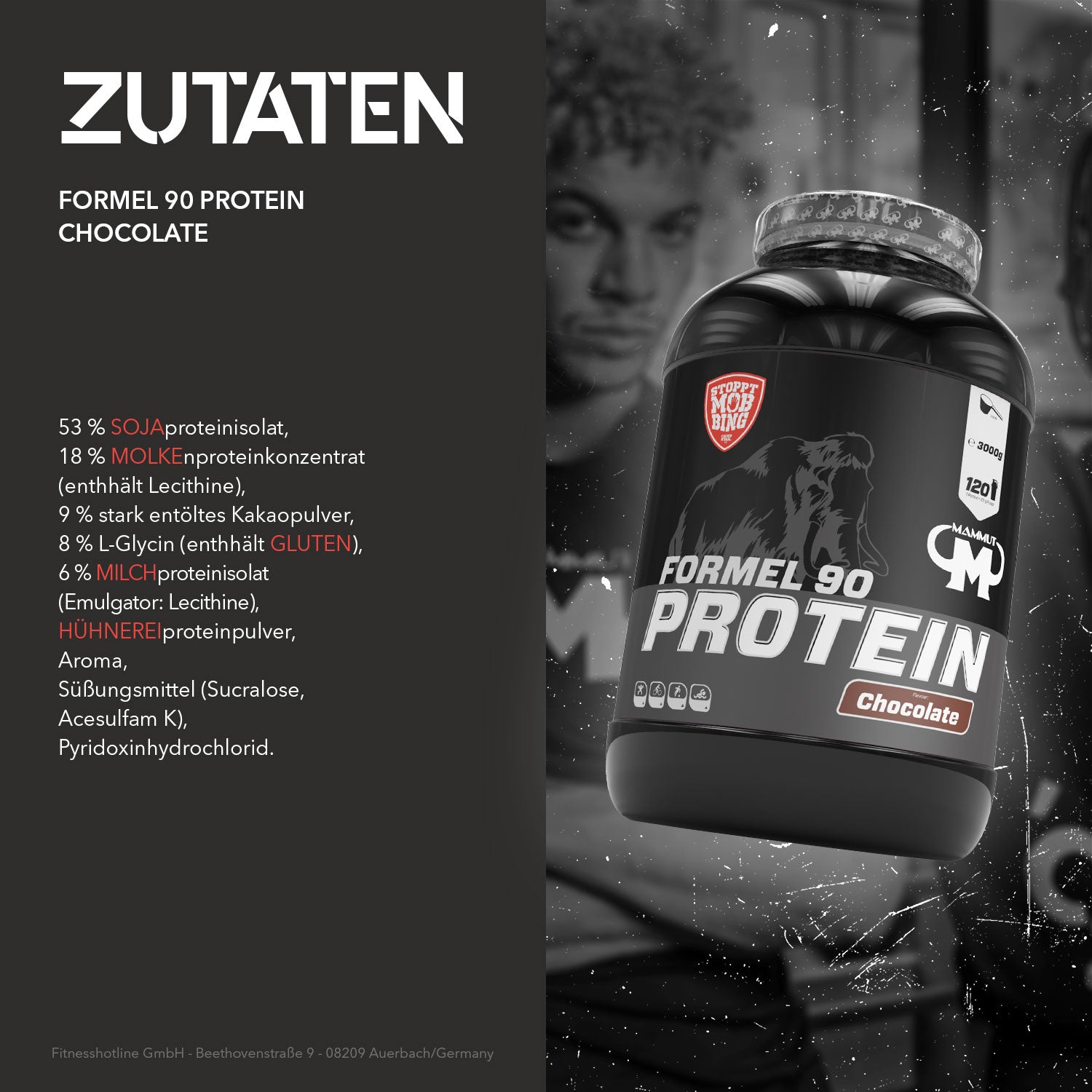 Formel 90 Protein - Chocolate - 3000 g Dose#geschmack_schoko