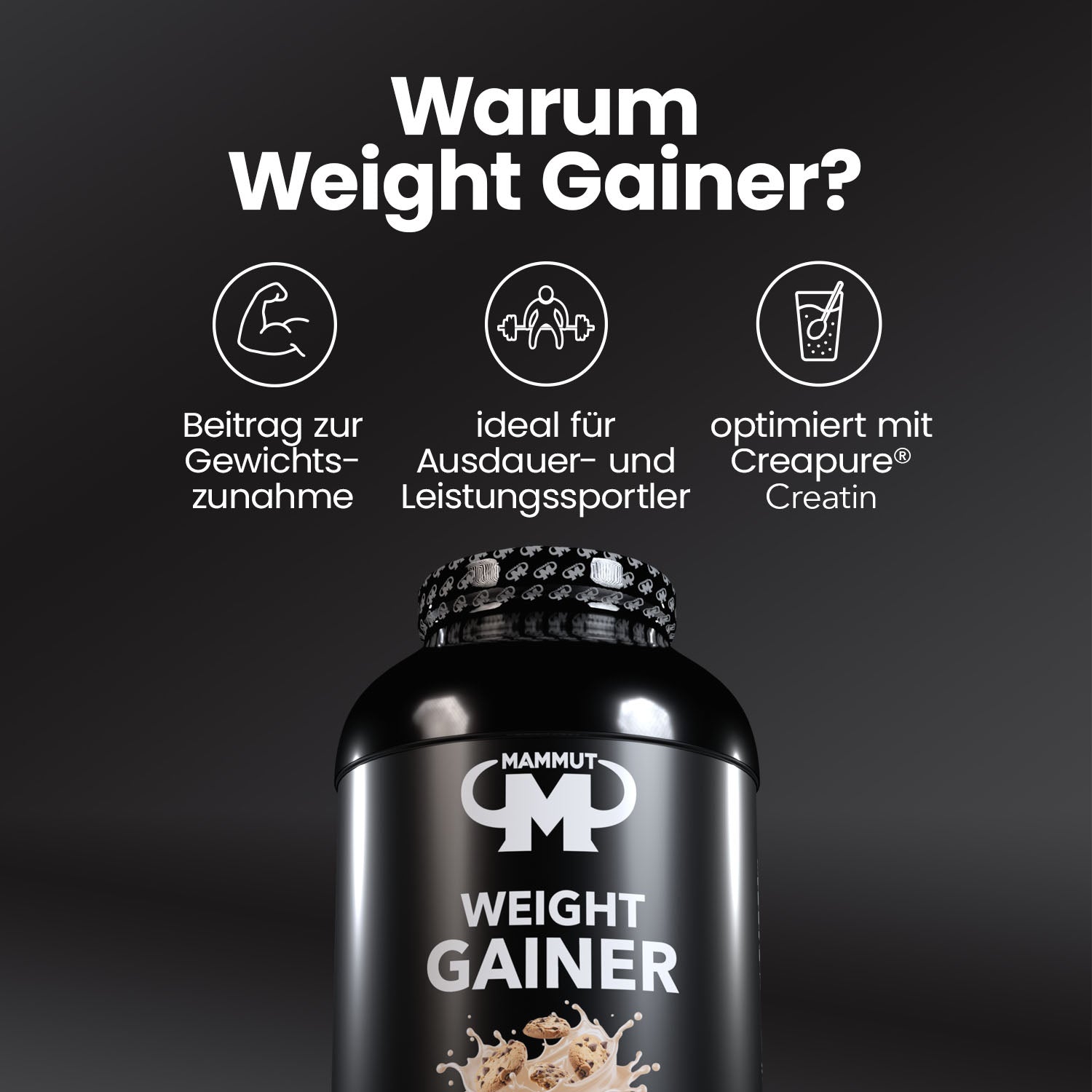 Weight Gainer Crash 5000 - Cookies - 4500 g Dose#geschmack_cookies