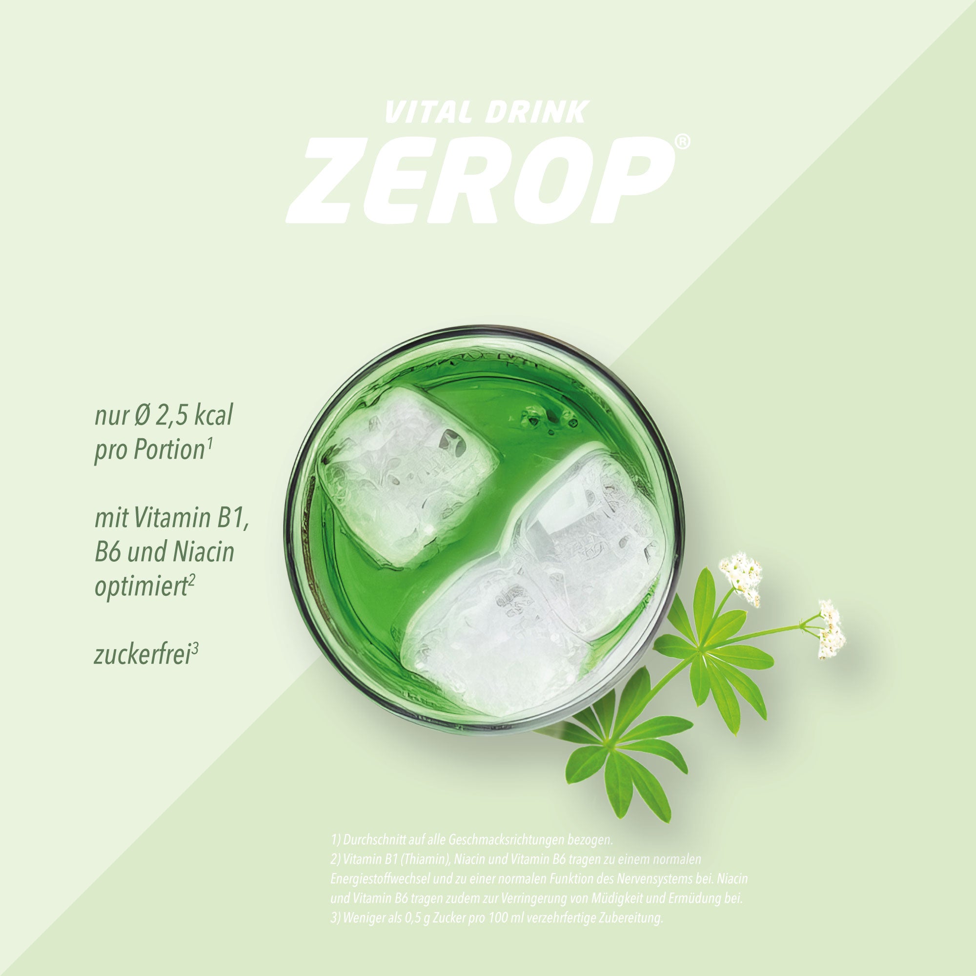 Vital Drink Zerop - Waldmeister - 1000 ml Flasche#geschmack_waldmeister
