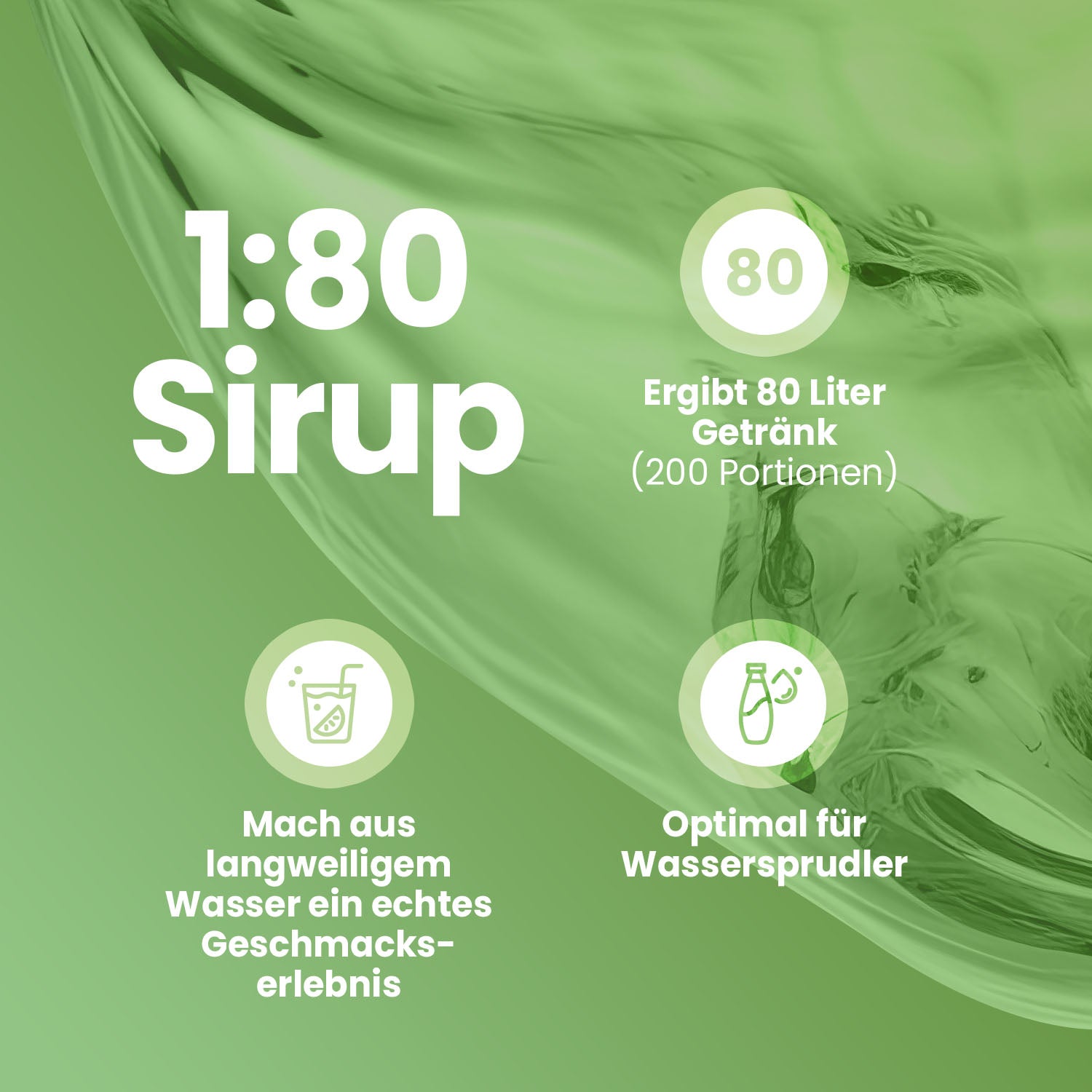 Vital Drink Zerop - Waldmeister - 1000 ml Flasche#geschmack_waldmeister