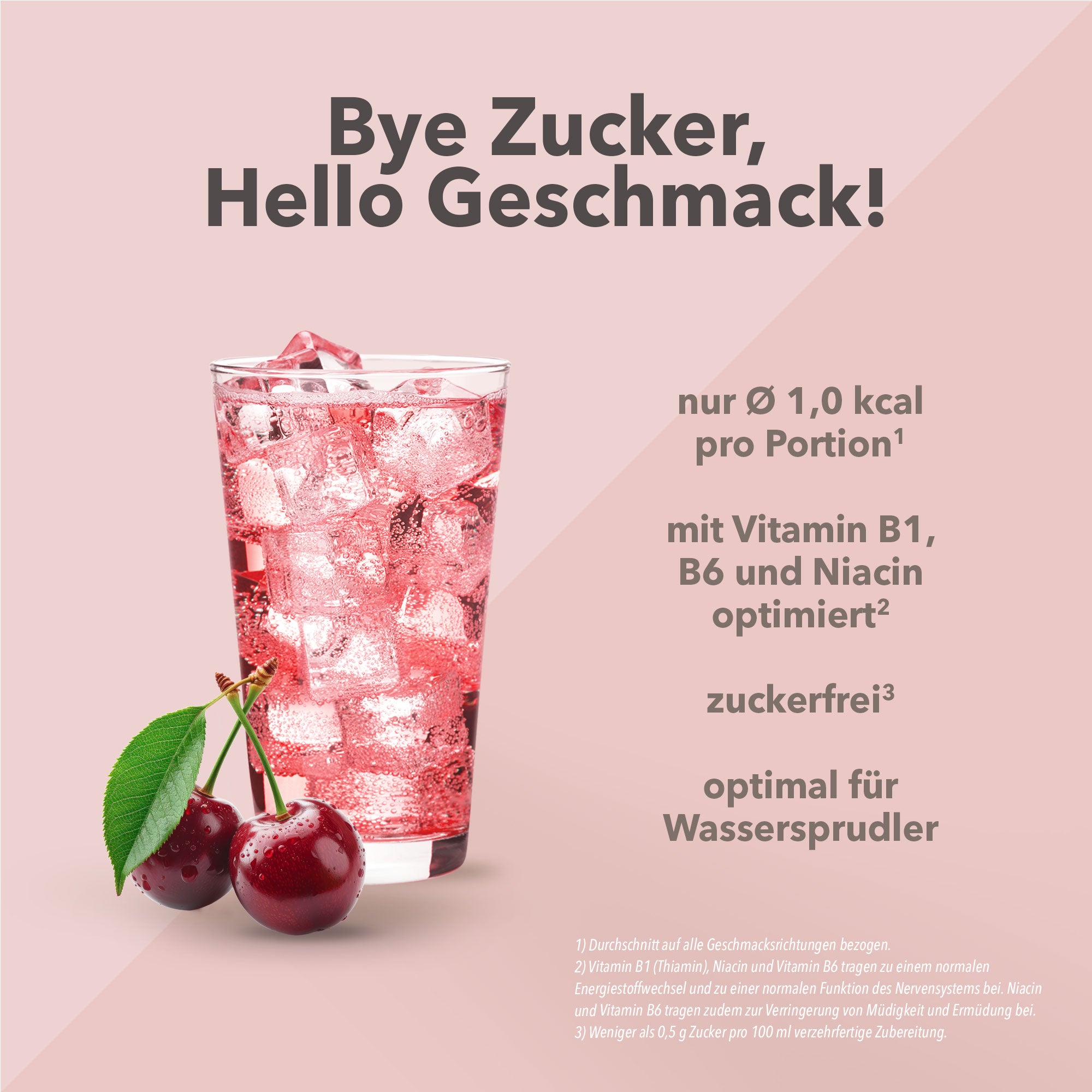 Vital Drink Zerop - Kirsche - 1000 ml Flasche#geschmack_kirsche