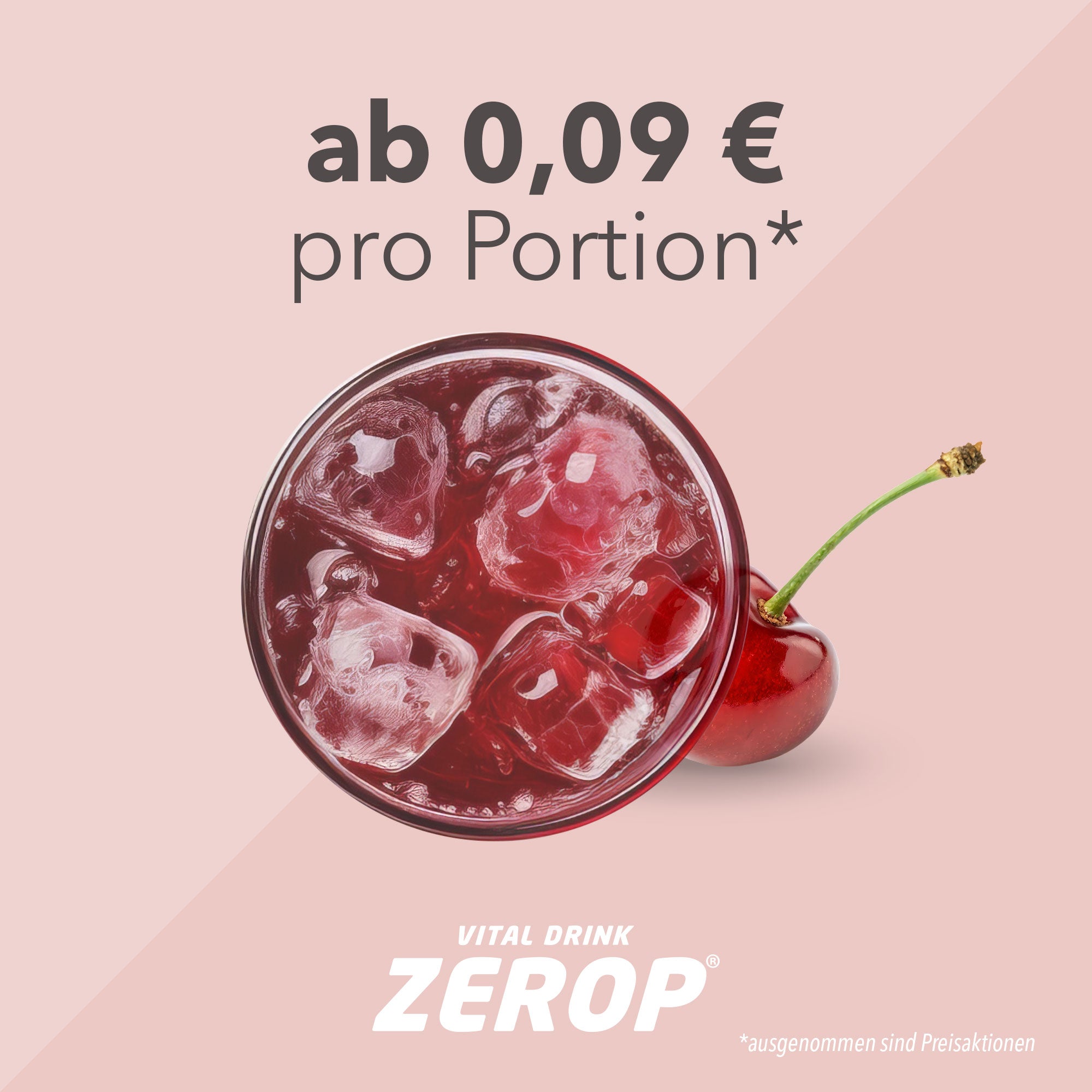 Vital Drink Zerop - Kirsche - 1000 ml Flasche#geschmack_kirsche