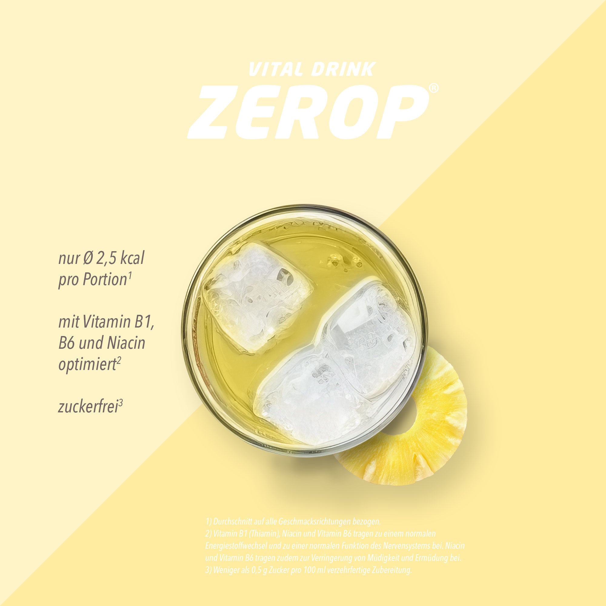 Vital Drink Zerop - Ananas - 1000 ml Flasche#geschmack_ananas