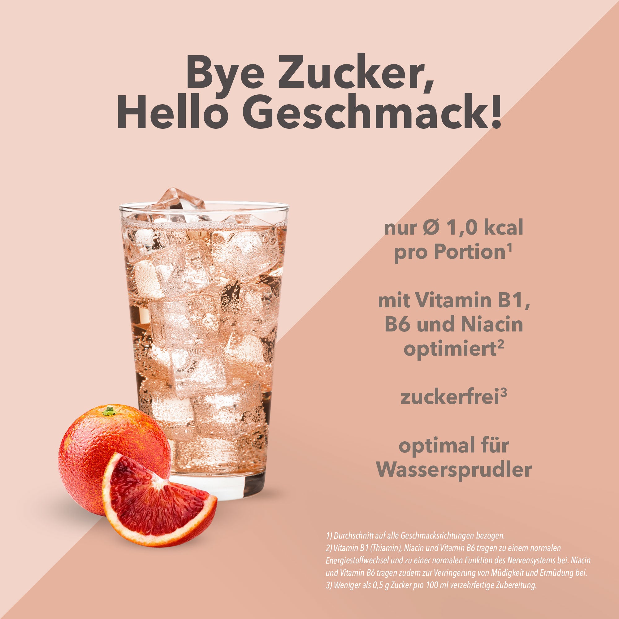 Vital Drink Zerop - Blutorange - 1000 ml Flasche#geschmack_blutorange