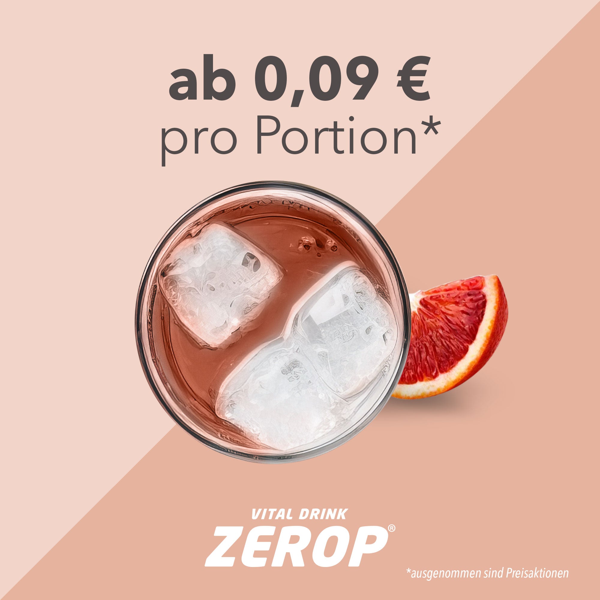 Vital Drink Zerop - Blutorange - 1000 ml Flasche#geschmack_blutorange