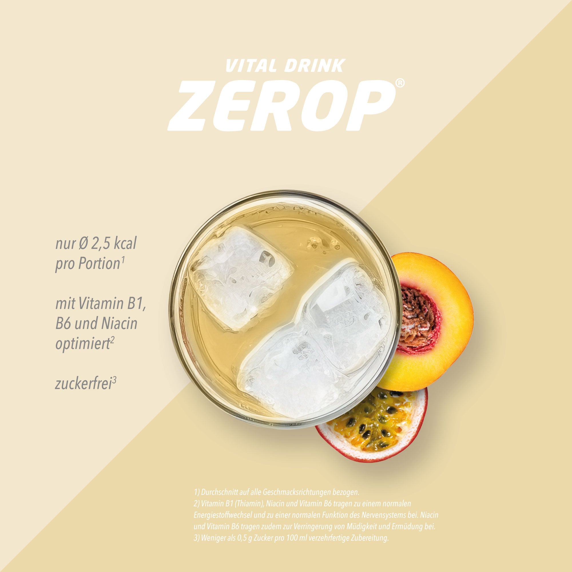 Vital Drink Zerop - Pfirsich Maracuja - 1000 ml Flasche#geschmack_pfirsich-maracuja