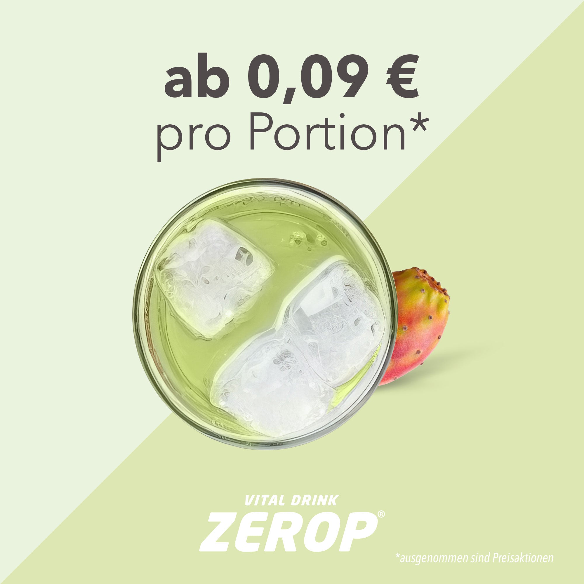 Vital Drink Zerop - Kaktusfeige - 1000 ml Flasche#geschmack_kaktusfeige