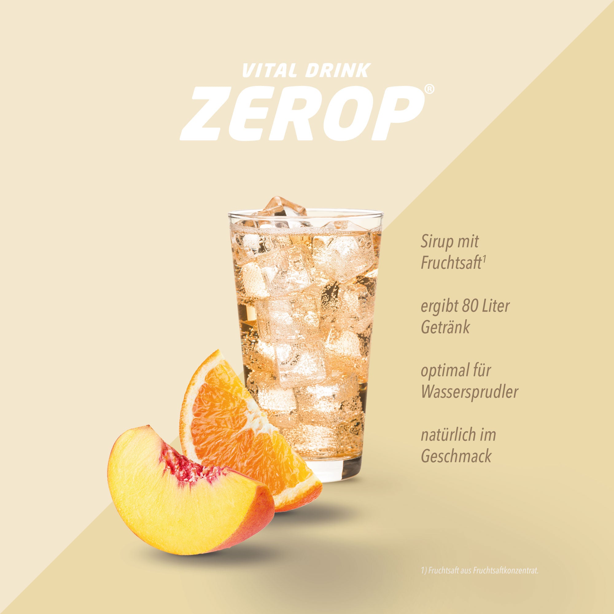 Vital Drink Zerop - Multifrucht - 1000 ml Flasche#geschmack_multifrucht