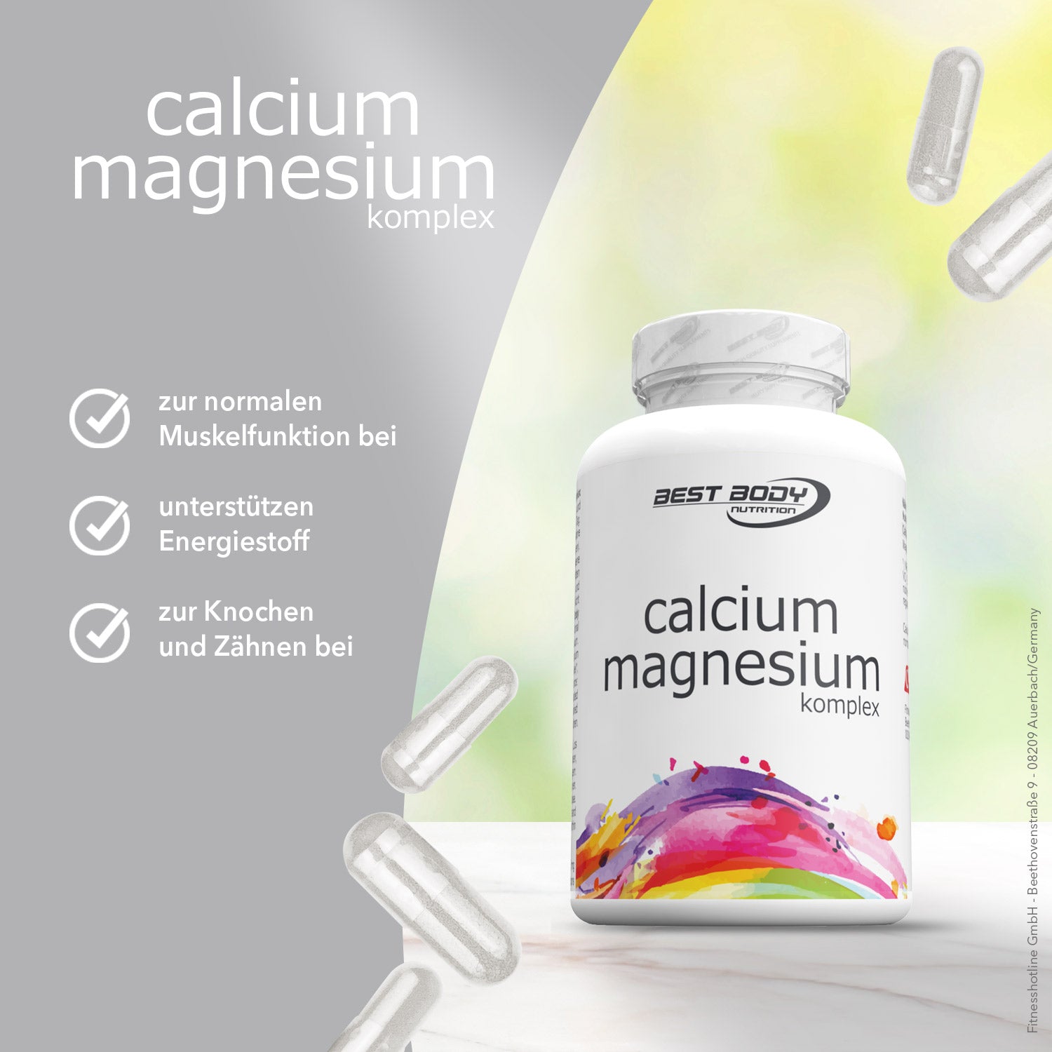 Calcium Magnesium Komplex Kapseln - 100 Stück/Dose#_