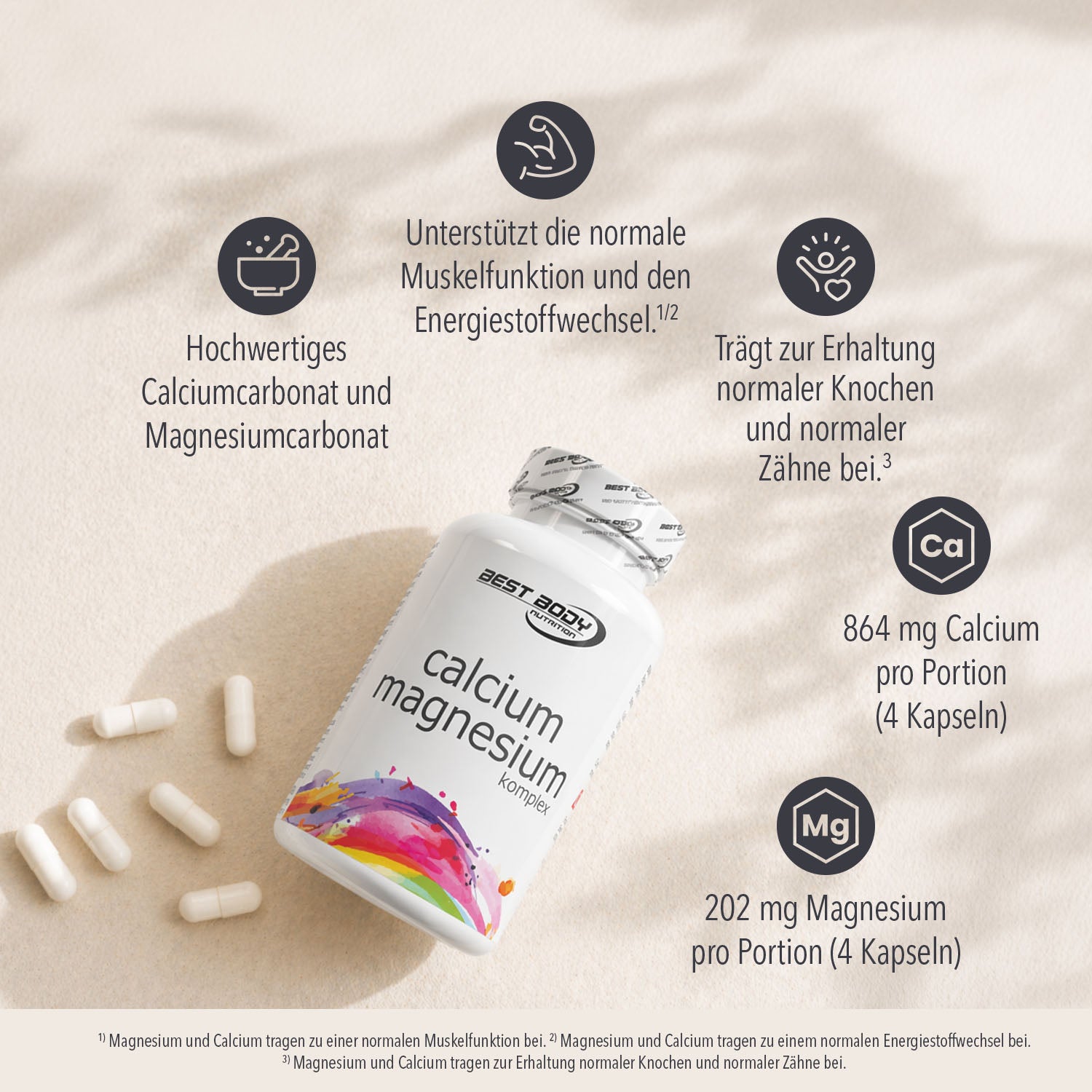 Calcium Magnesium Komplex Kapseln - 100 Stück/Dose#_