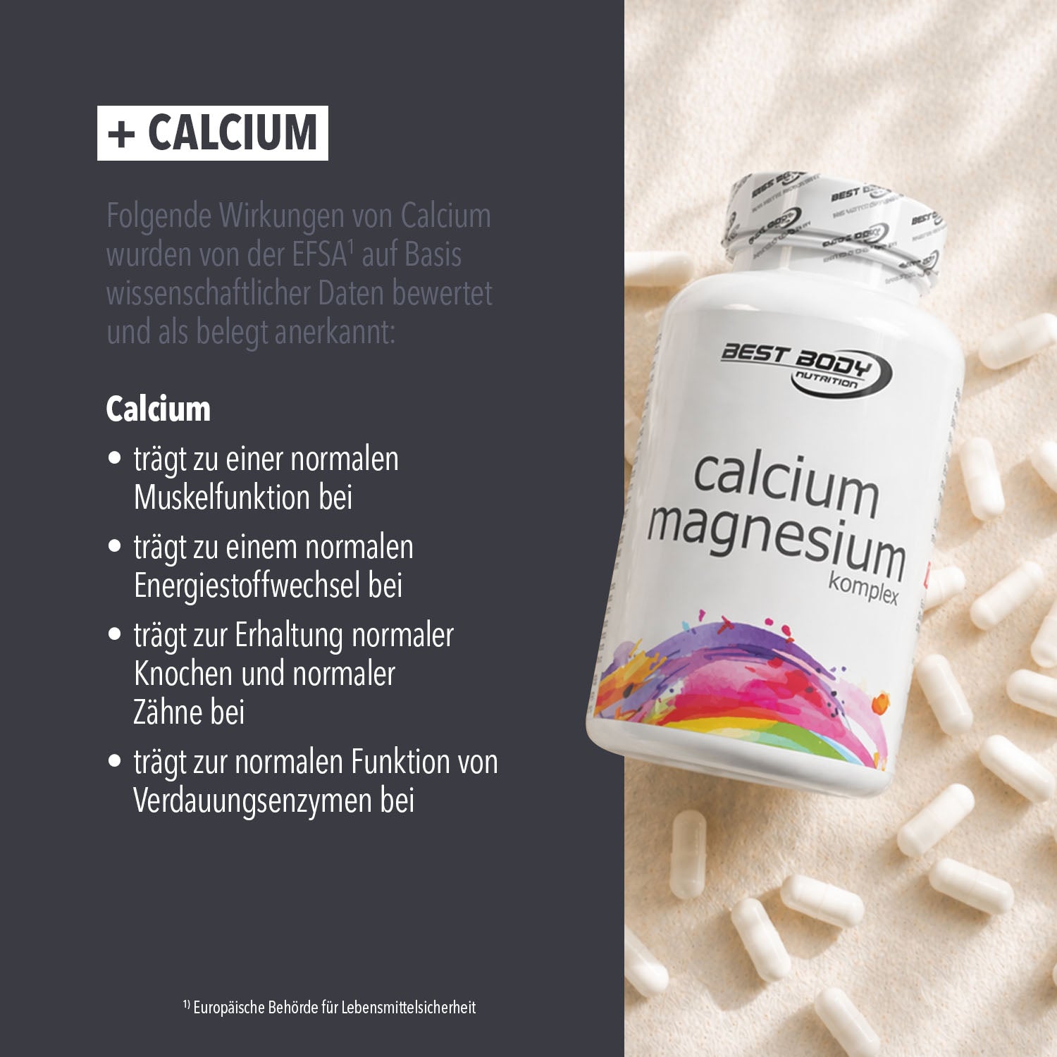 Calcium Magnesium Komplex Kapseln - 100 Stück/Dose#_