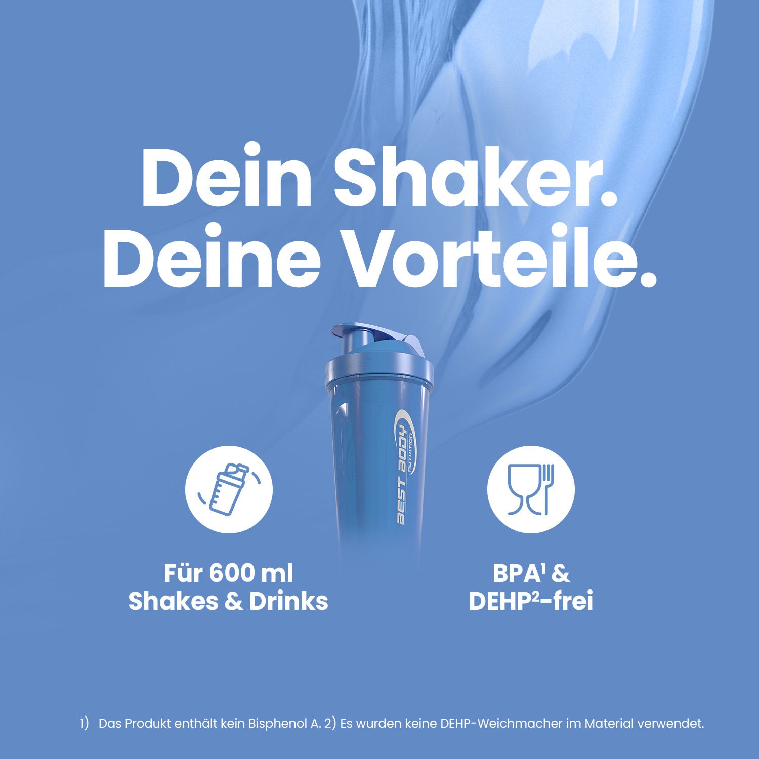 Eiweiß Shaker - blau - Design Best Body Nutrition - Stück#farbe_blau