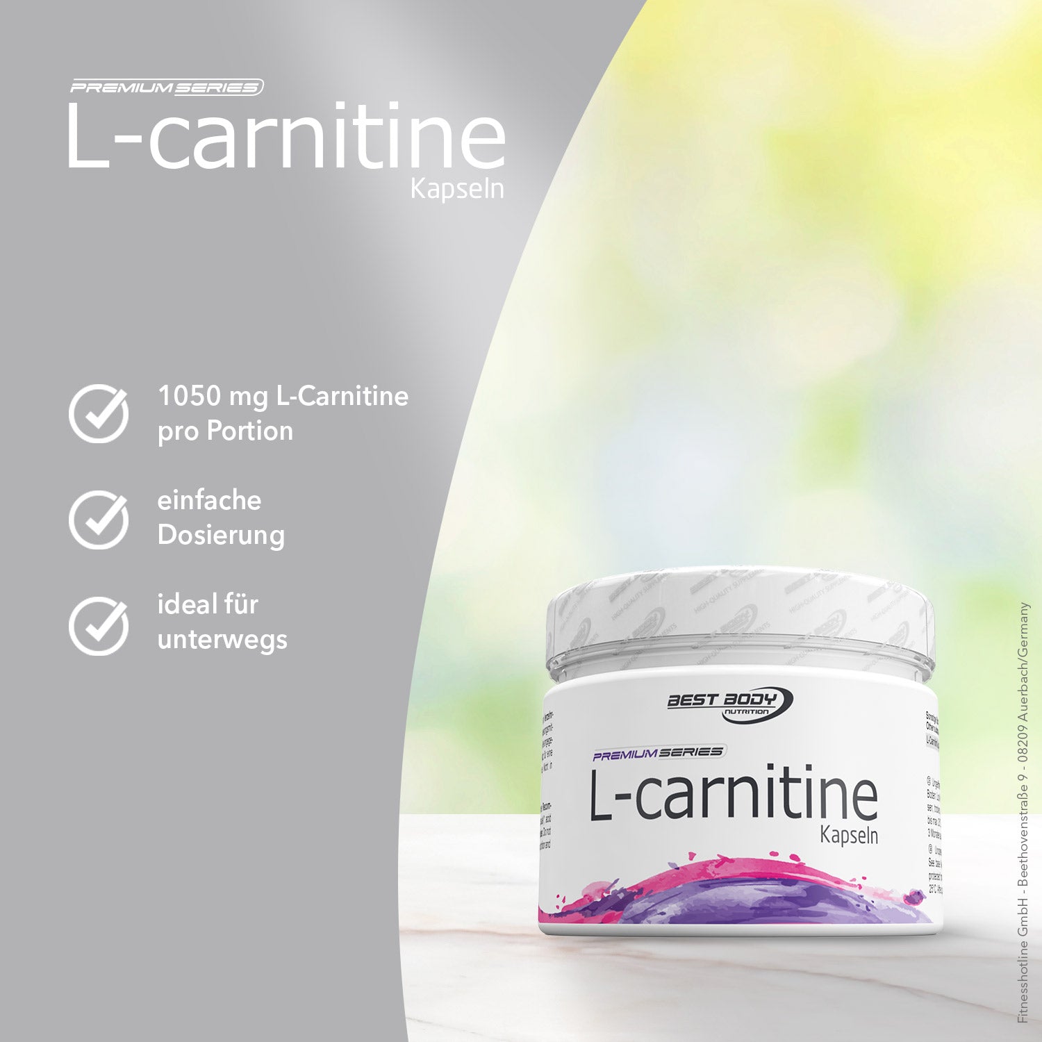 L-Carnitine Kapseln - 200 Stück/Dose#_