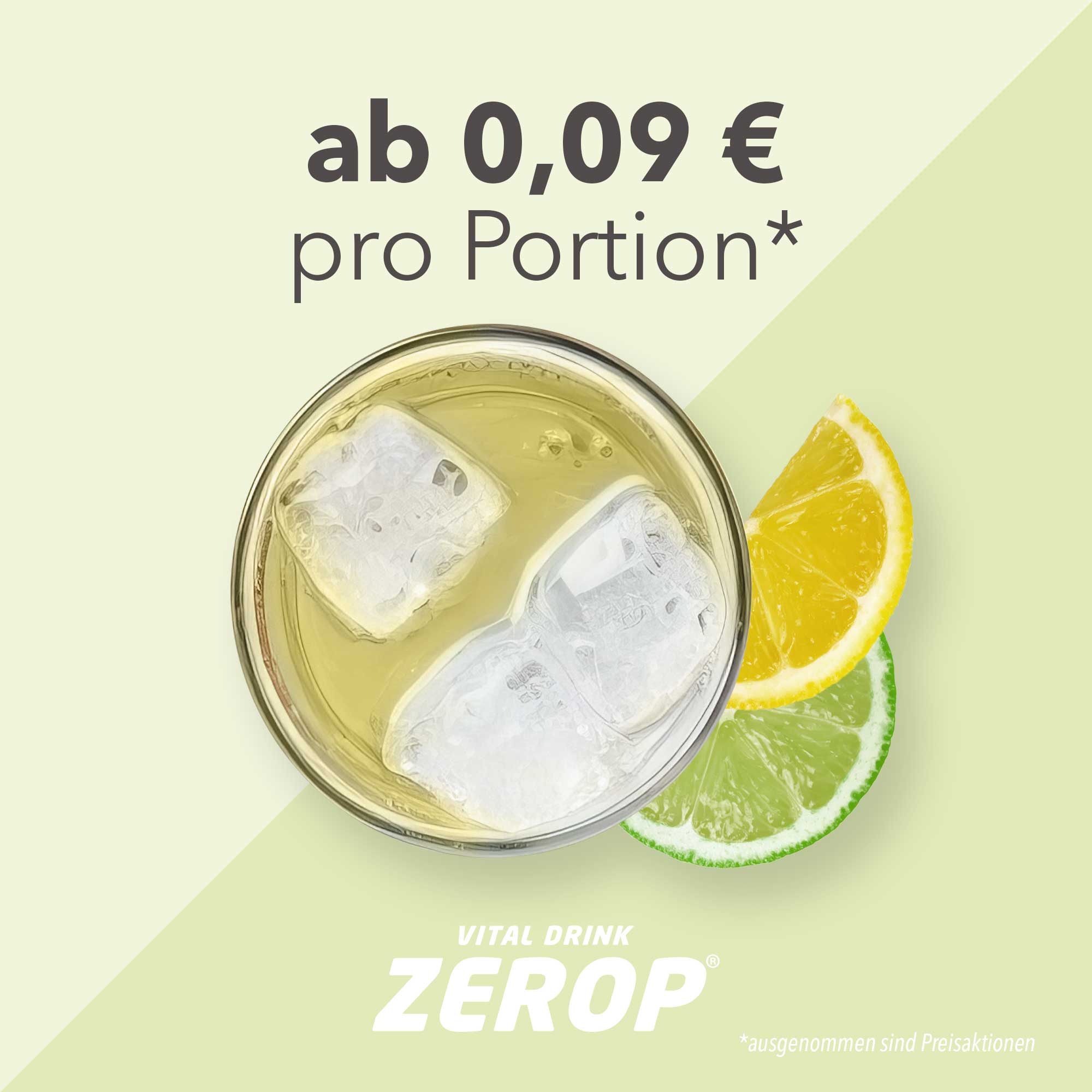 Vital Drink Zerop - Zitrone Limette - 1000 ml Flasche#geschmack_zitrone-limette