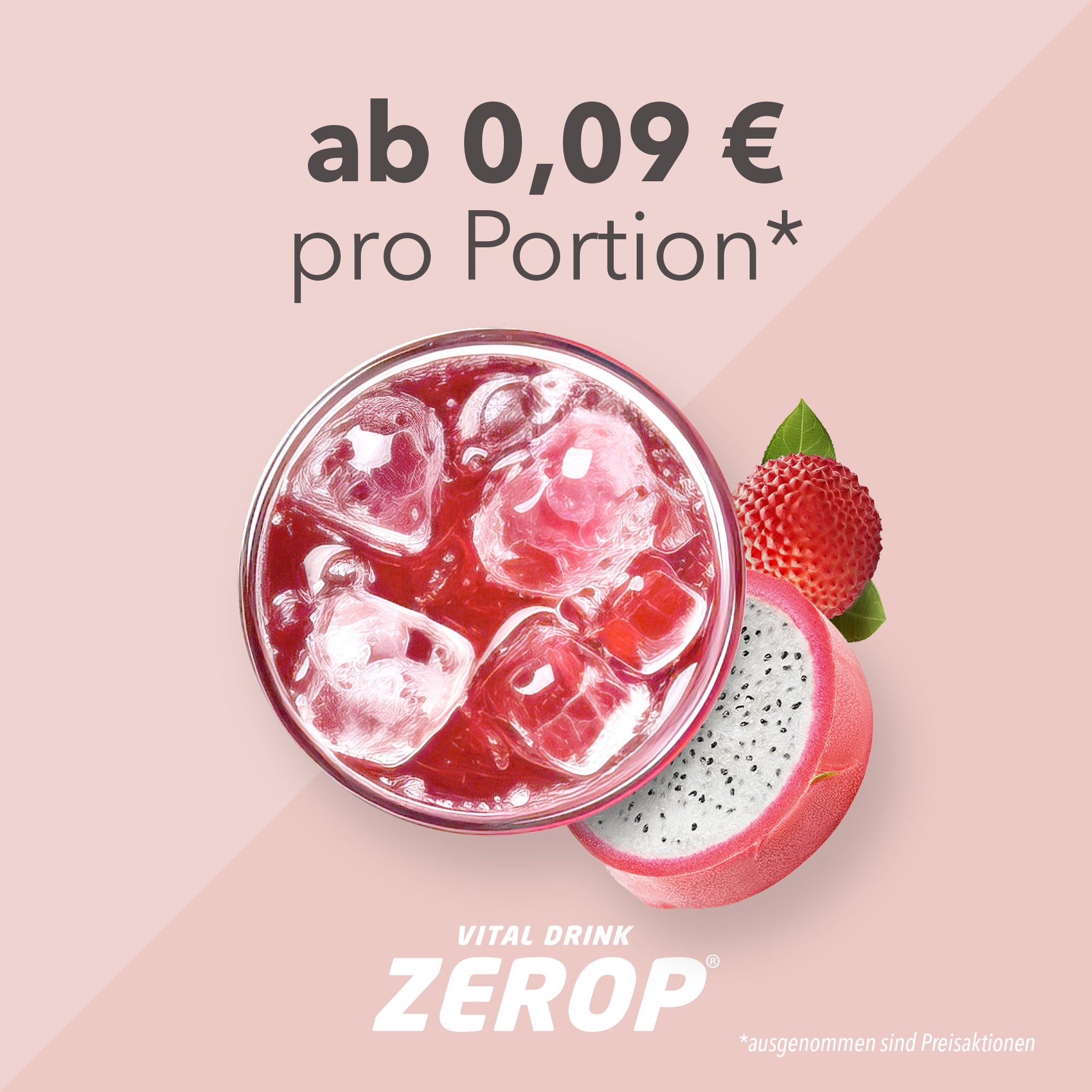 Vital Drink Zerop - Drachenfrucht Litschi - 1000 ml Flasche#geschmack_drachenfrucht-litschi