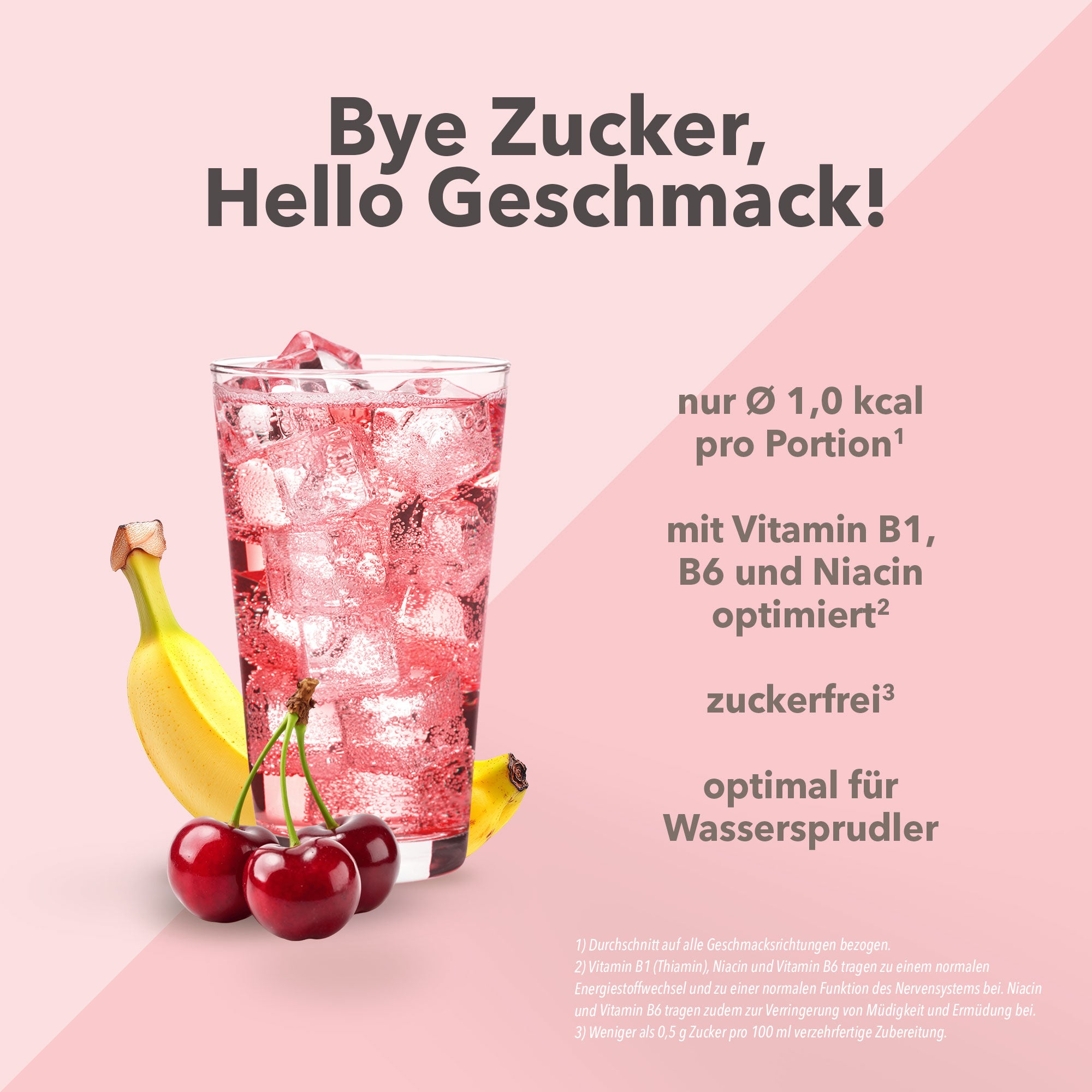 Vital Drink Zerop - Kirsche Banane - 1000 ml Flasche#geschmack_kirsche-banane