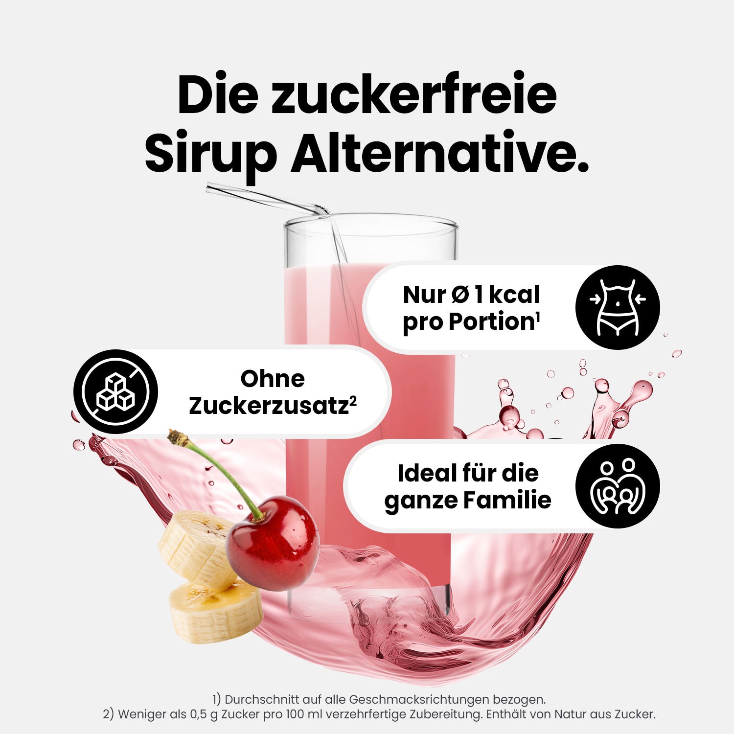 Vital Drink Zerop - Kirsche Banane - 1000 ml Flasche#geschmack_kirsche-banane