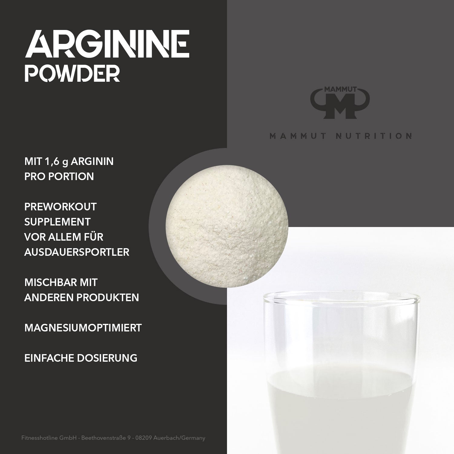 Arginine Powder - 300 g Dose#_