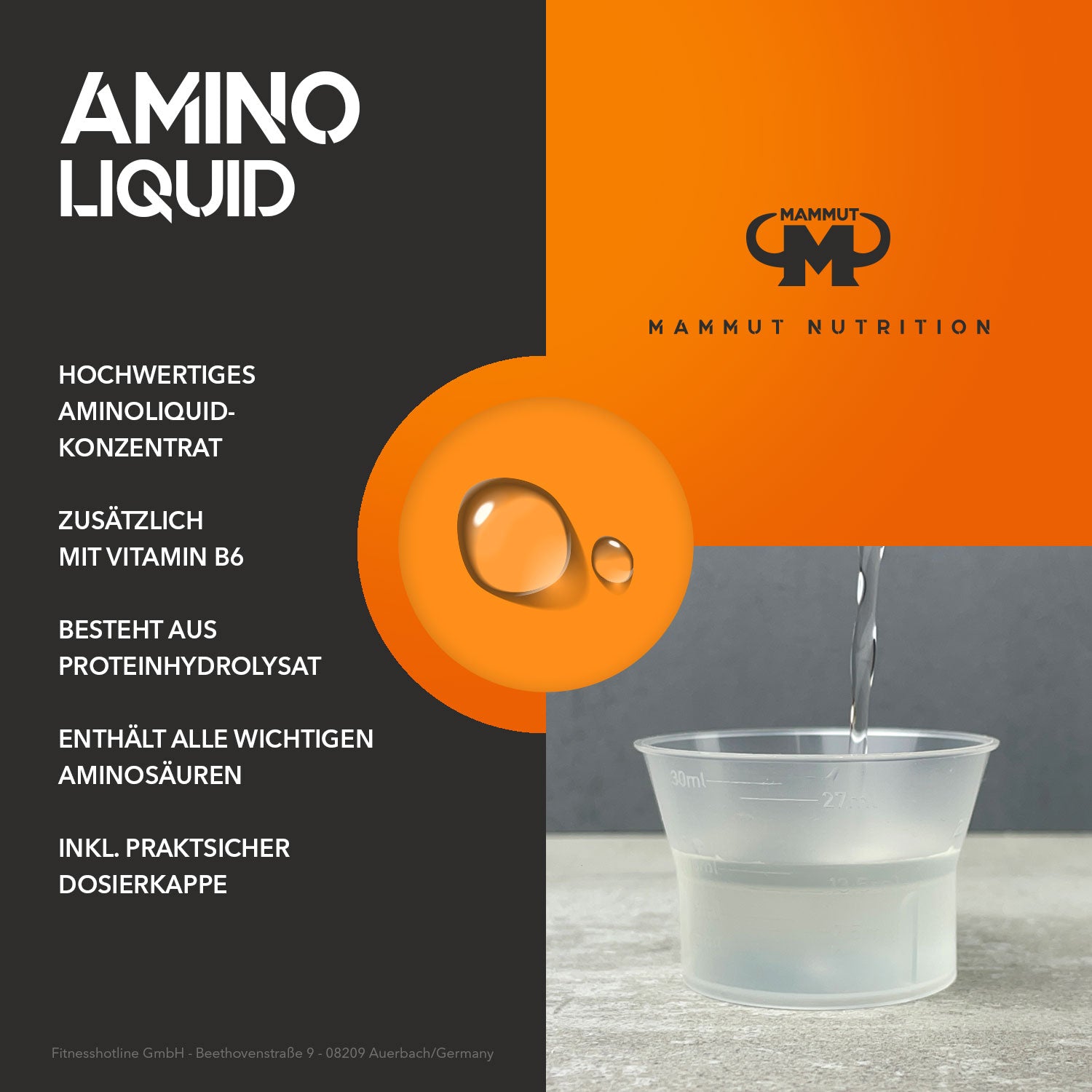 Amino Liquid - Blutorange - 500 ml Flasche#_