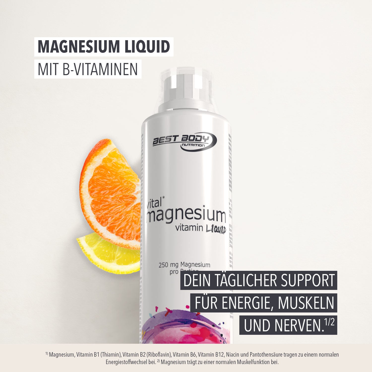 Magnesium Vitamin Liquid - Tropical - 500 ml Flasche#_