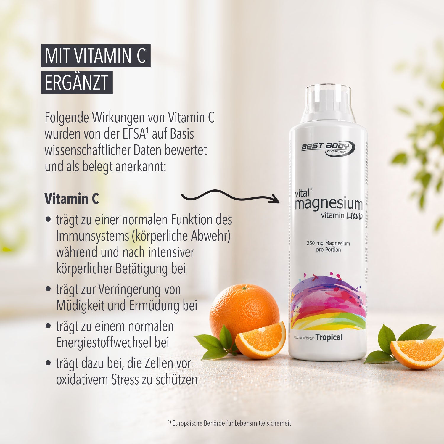 Magnesium Vitamin Liquid - Tropical - 500 ml Flasche#_