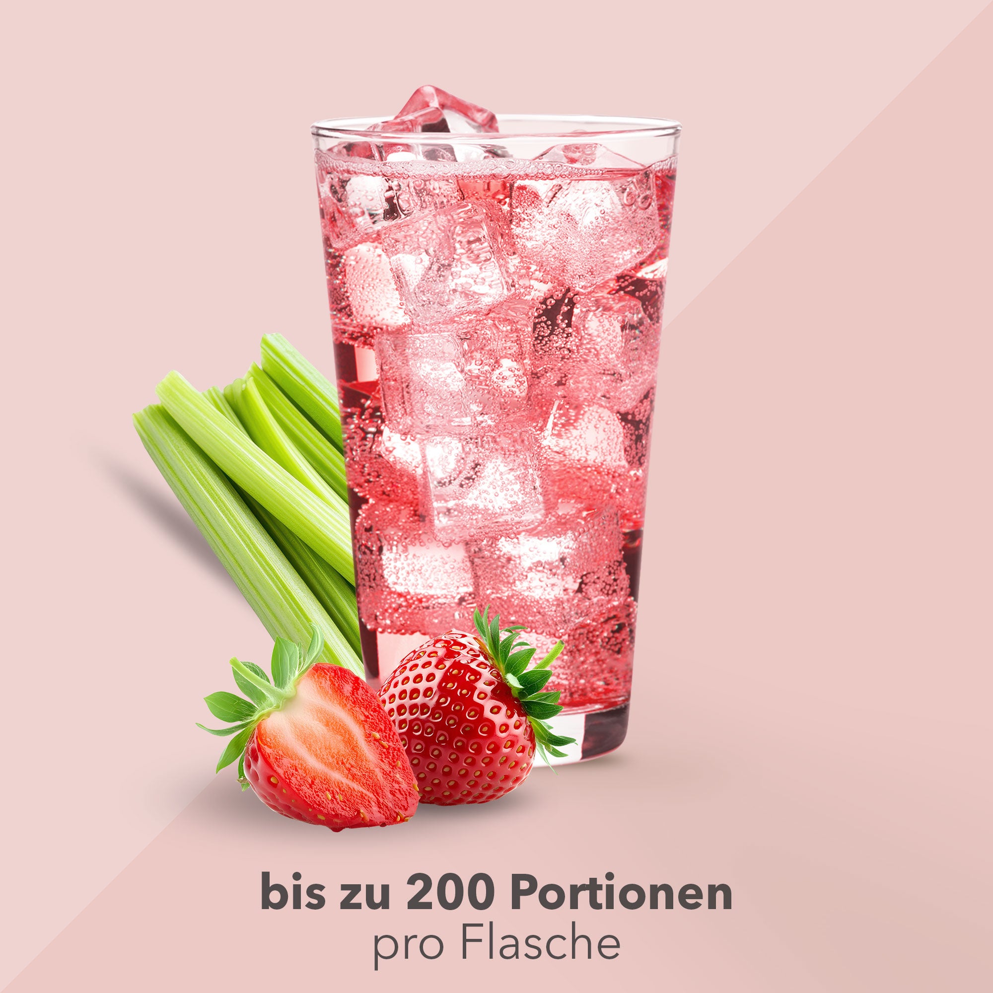 Vital Drink Zerop - Erdbeere Rhabarber - 1000 ml Flasche#geschmack_erdbeere-rhabarber