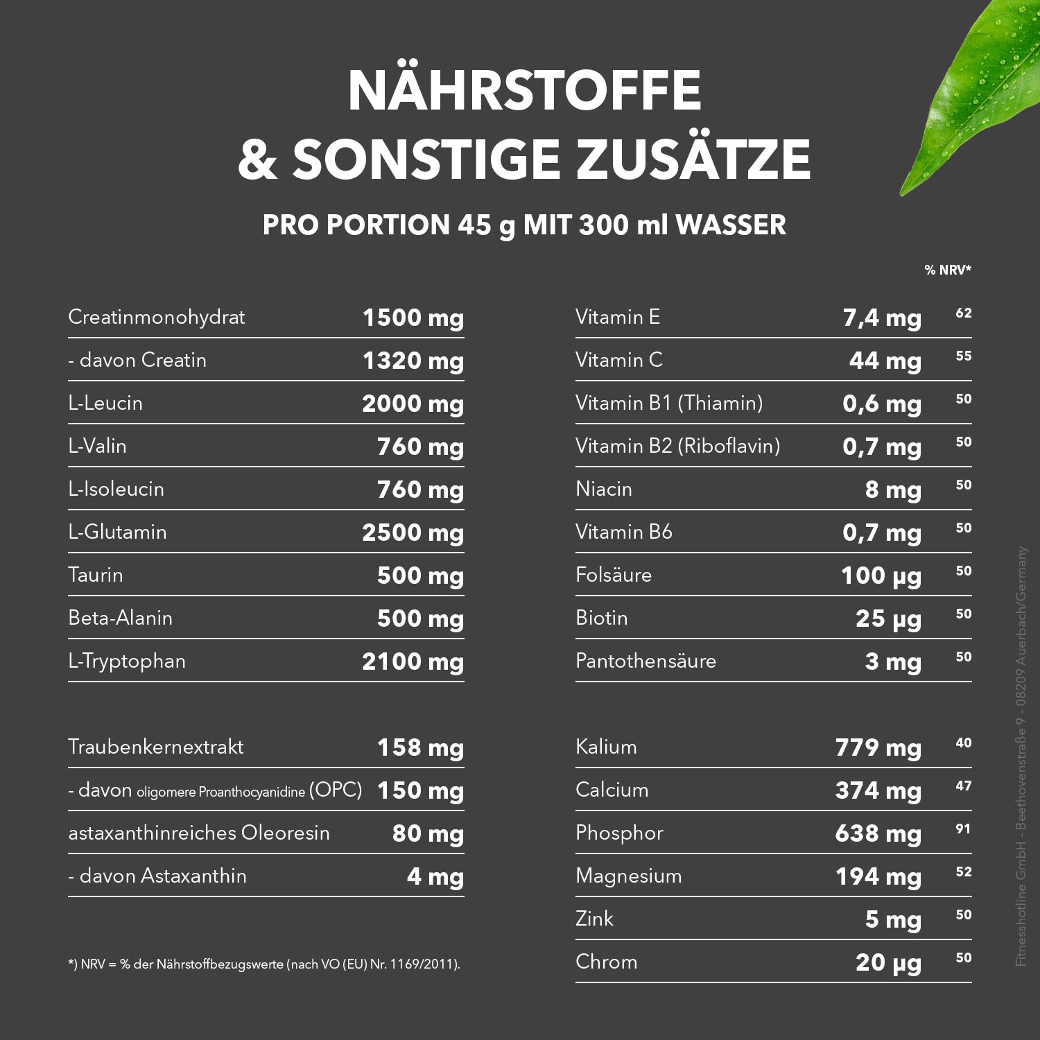 Post Load - Tropical - 1800 g Dose#_