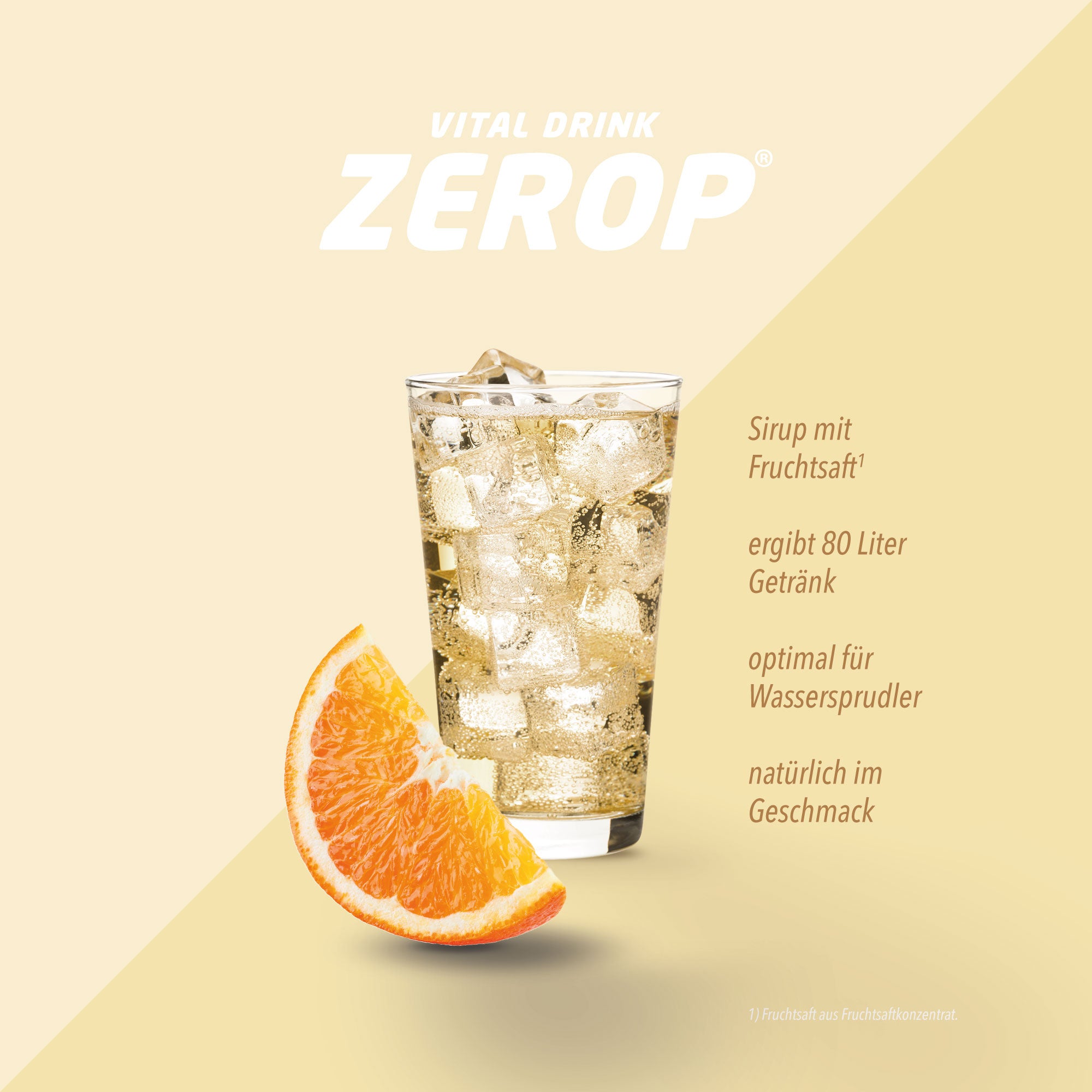 Vital Drink Zerop - Brazilian Sun - 1000 ml Flasche#geschmack_brazilian-sun