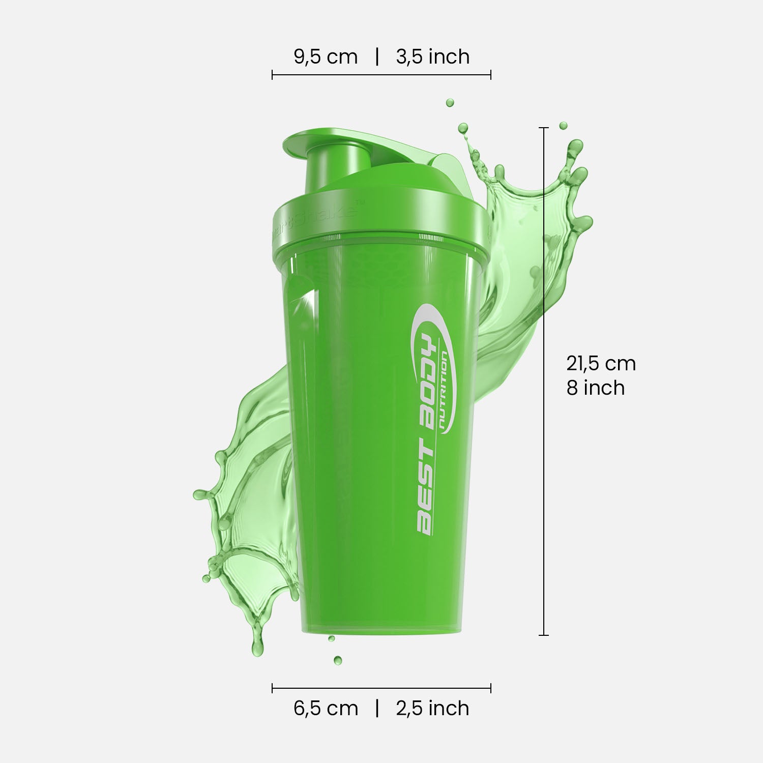 Eiweiß Shaker - grün - Design Best Body Nutrition - Stück#farbe_gr-n
