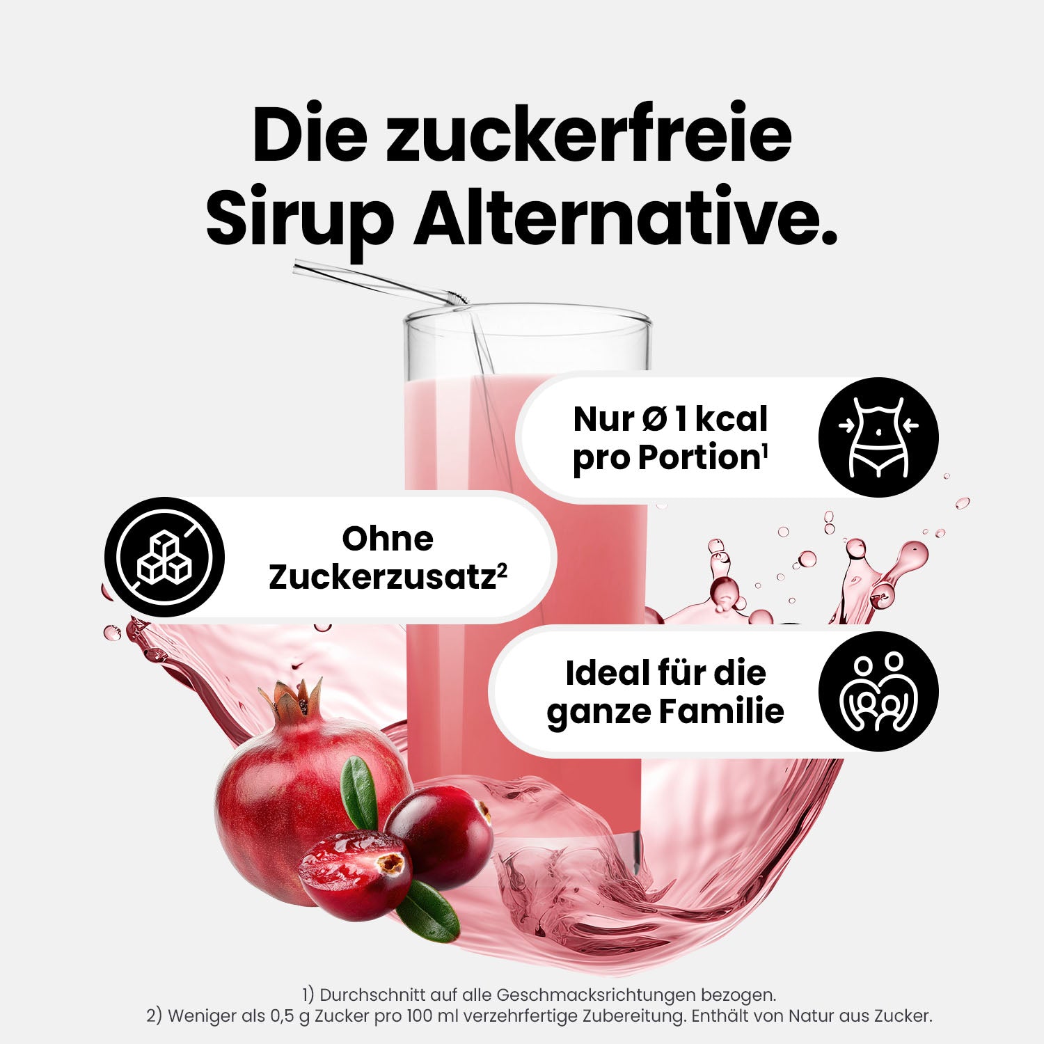 Vital Drink Zerop - Granatapfel Cranberry - 1000 ml Flasche#geschmack_granatapfel-cranberry