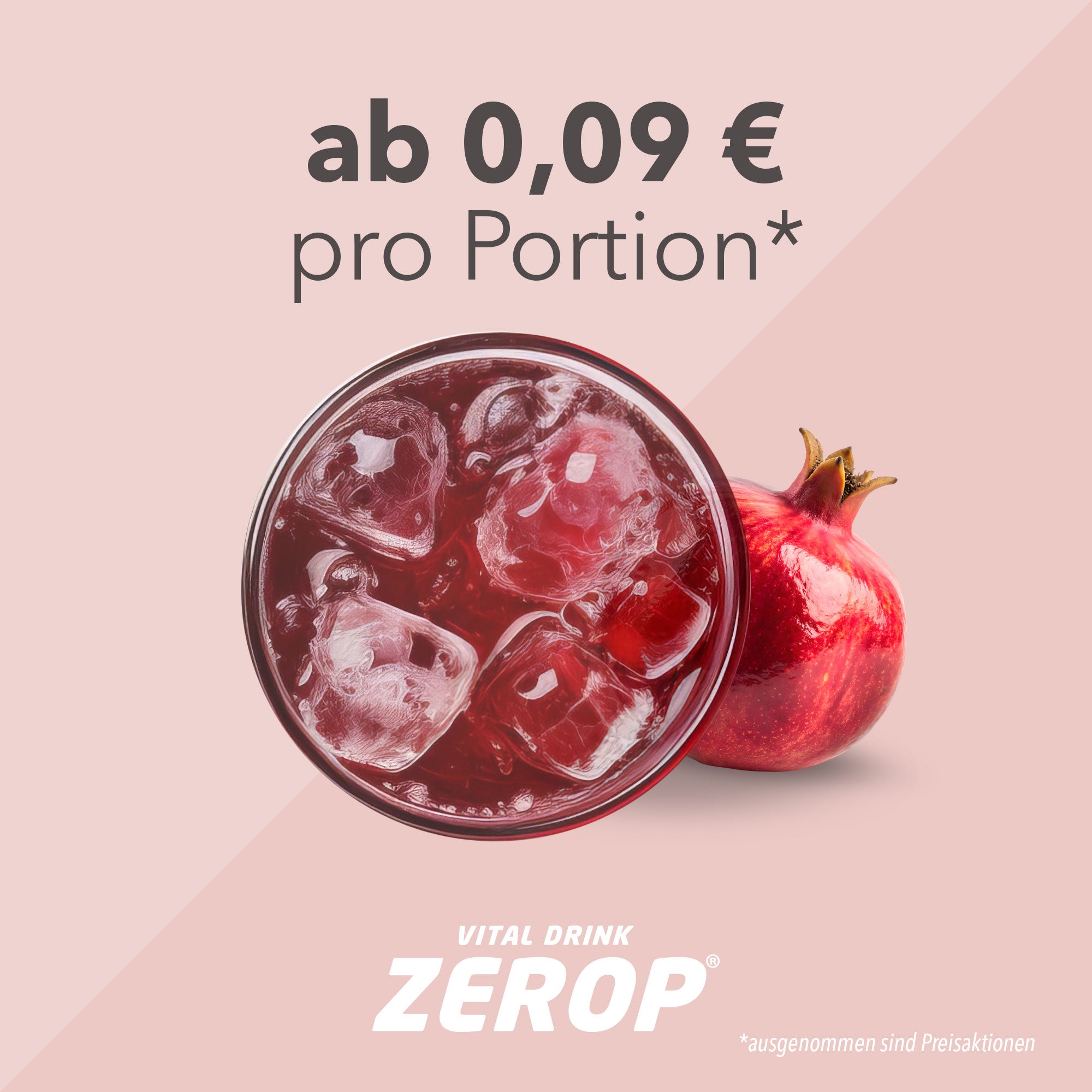 Vital Drink Zerop - Granatapfel Cranberry - 1000 ml Flasche#geschmack_granatapfel-cranberry